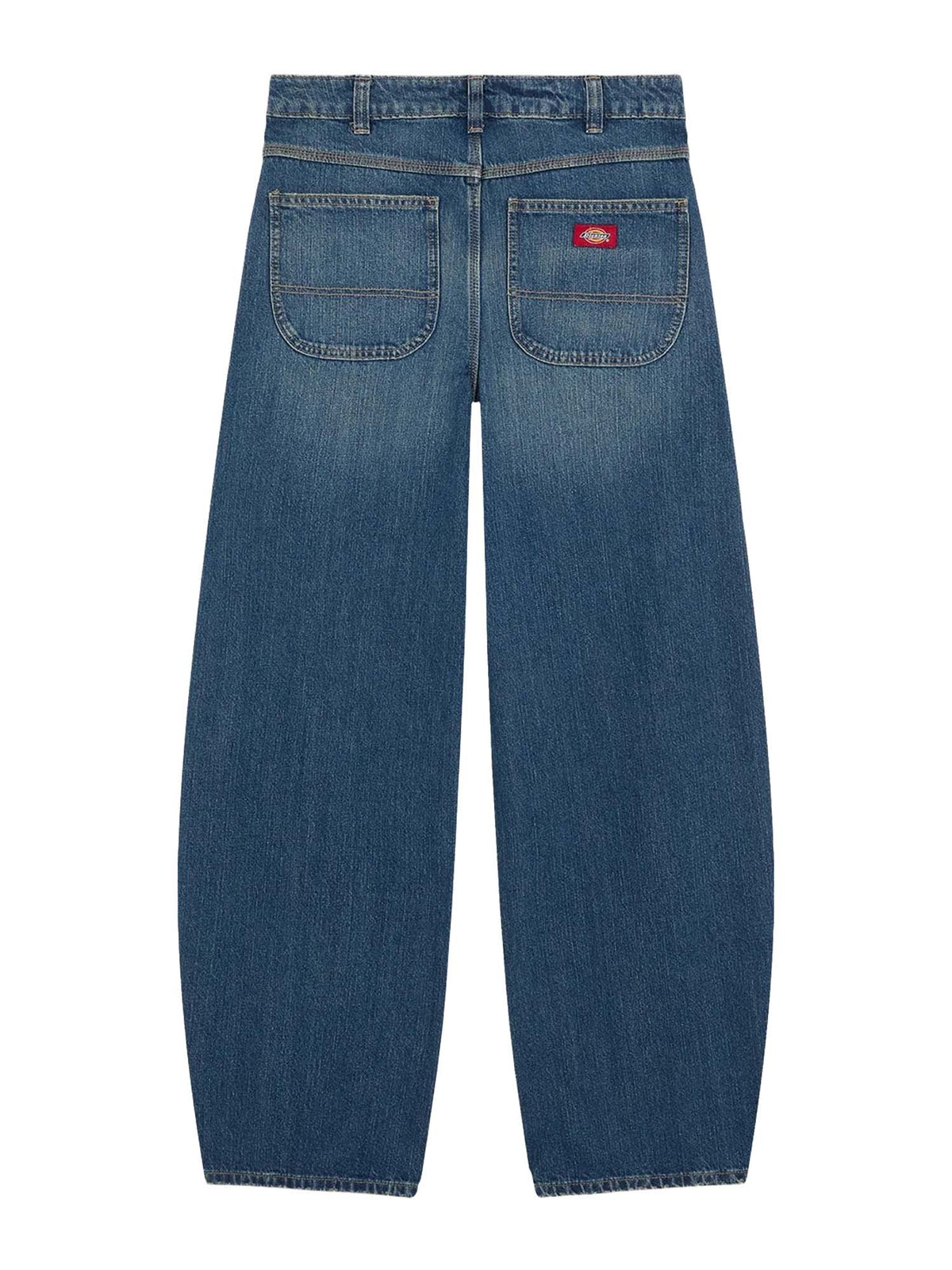 Dickies Jeans barrel a vita bassa Maricopa da donna Blu