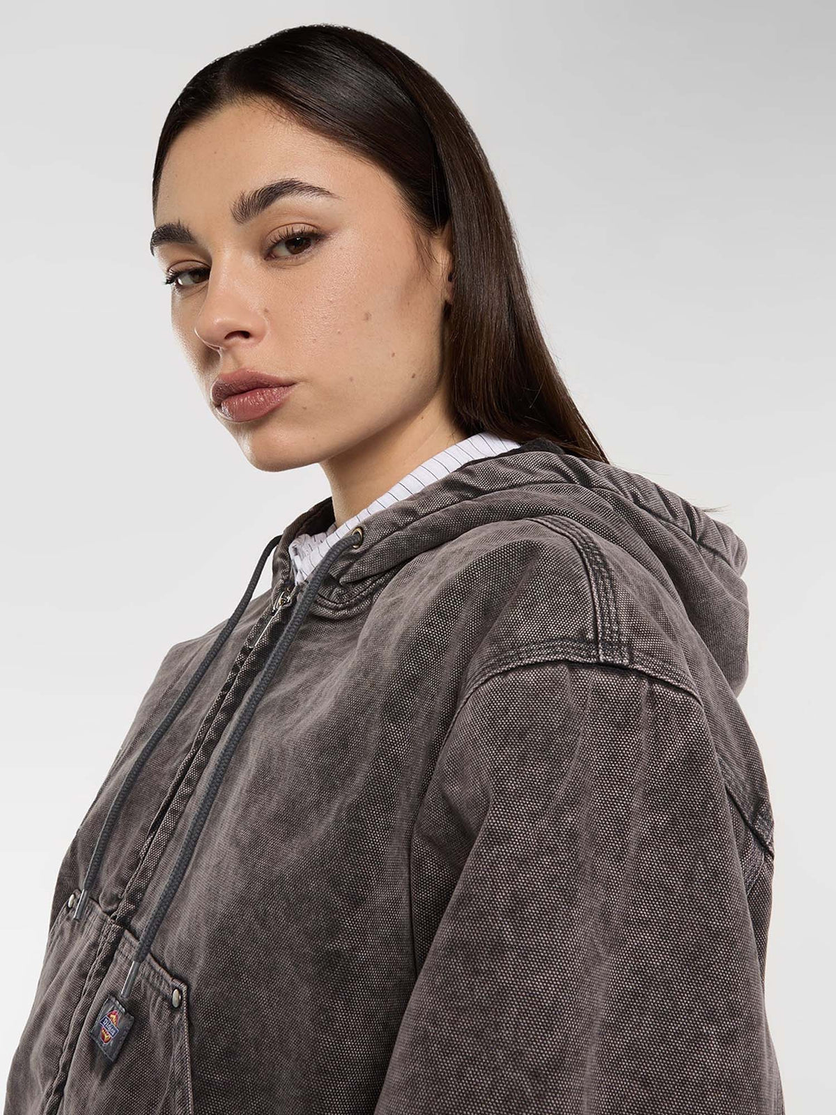 Dickies Giacca in tela con cappuccio Peoria da donna Grigio