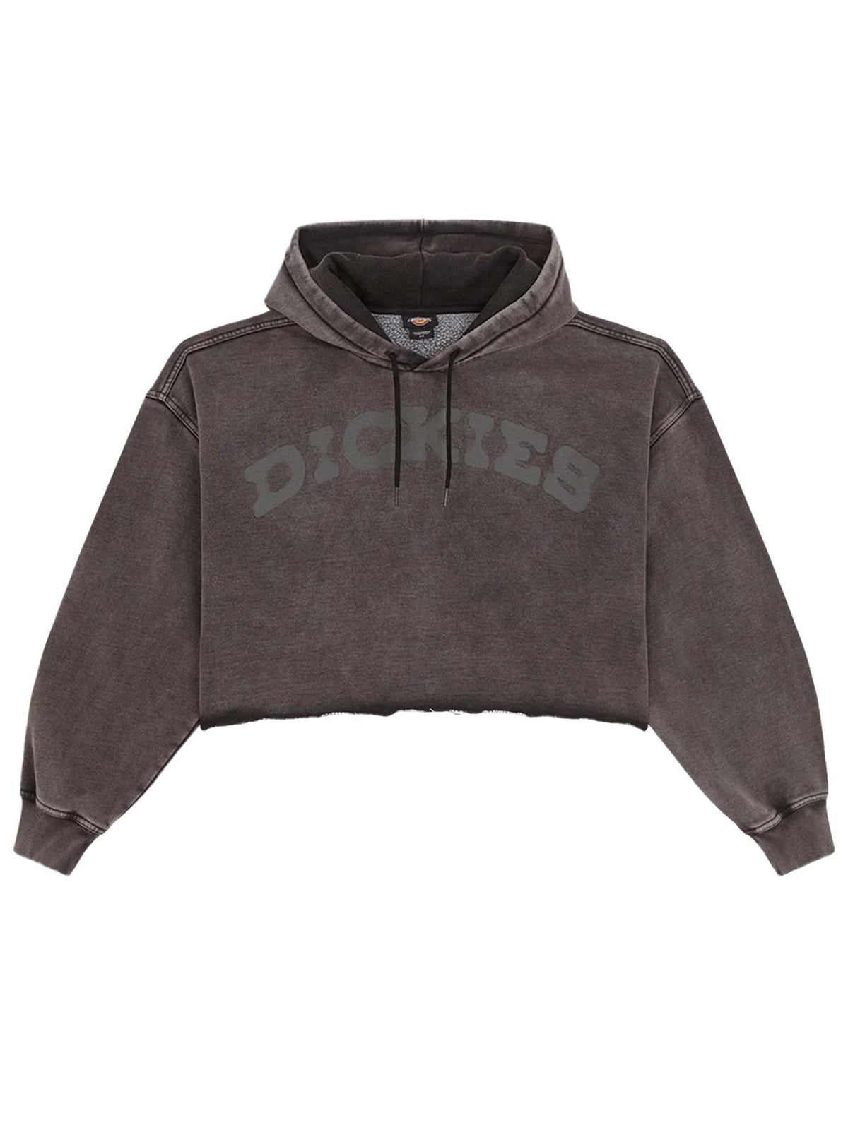 Dickies Felpa con cappuccio corta in vita Hollywood da donna Nero