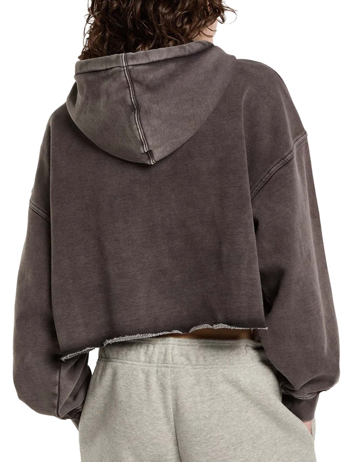 Dickies Felpa con cappuccio corta in vita Hollywood da donna Nero