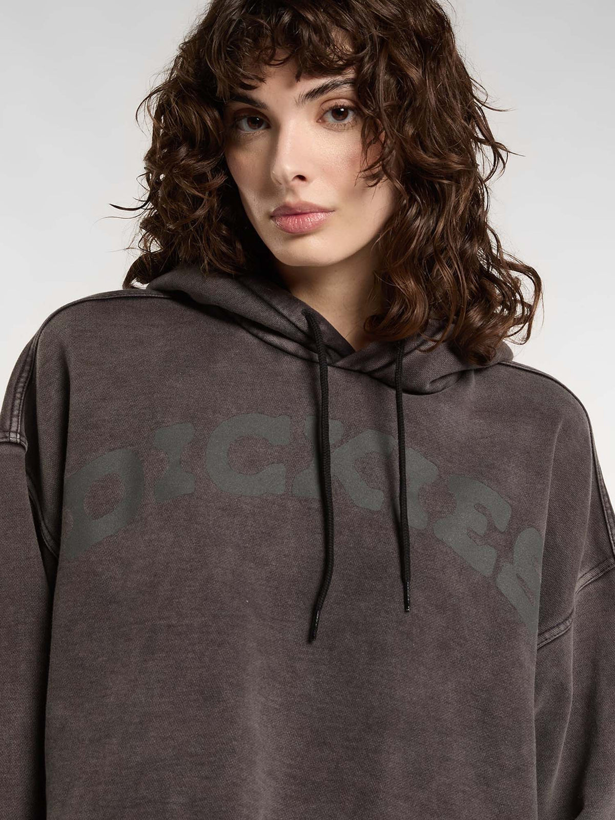 Dickies Felpa con cappuccio corta in vita Hollywood da donna Nero