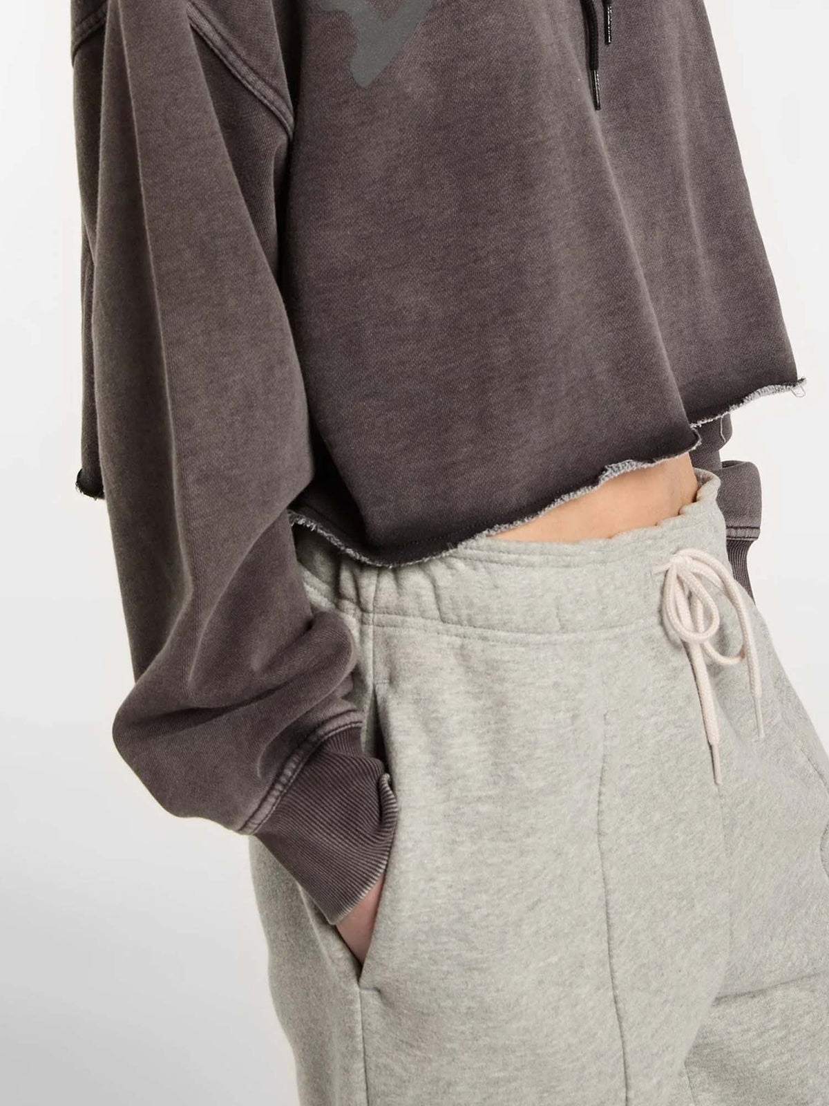 Dickies Felpa con cappuccio corta in vita Hollywood da donna Nero