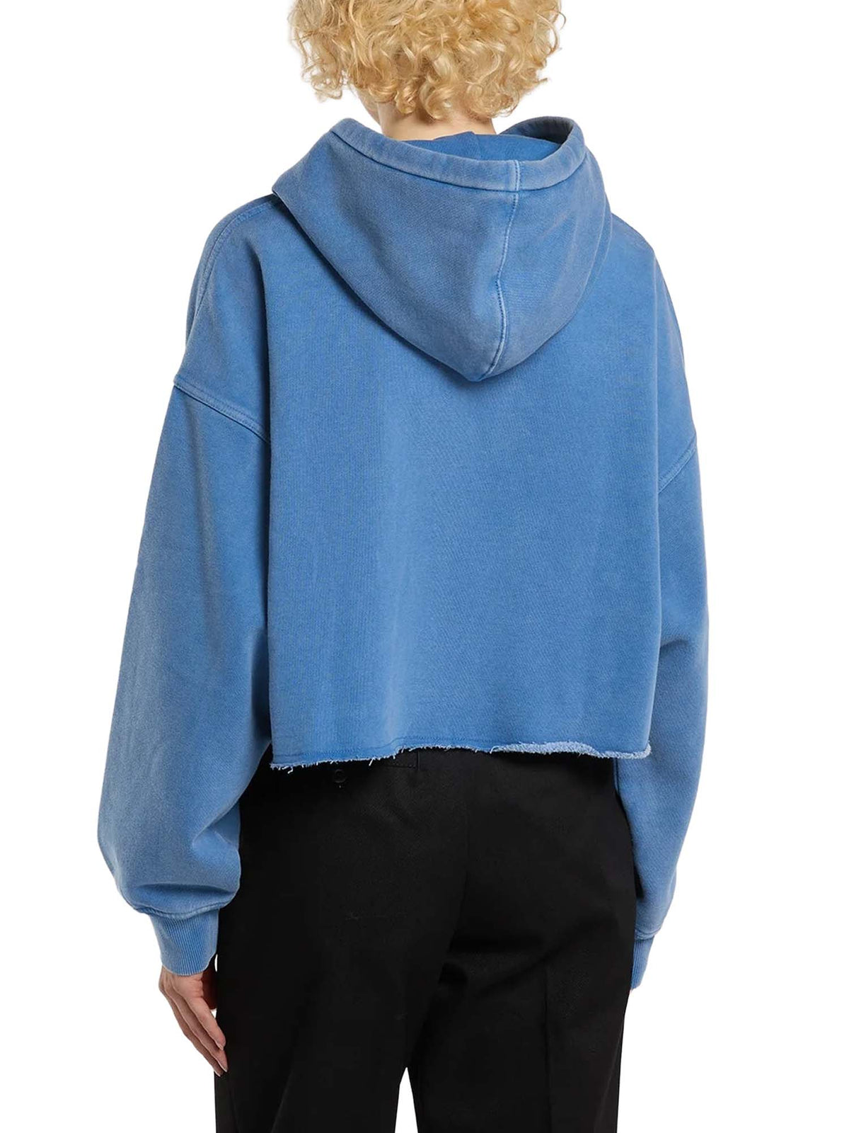 Dickies Felpa con cappuccio corta in vita Hollywood da donna Blu