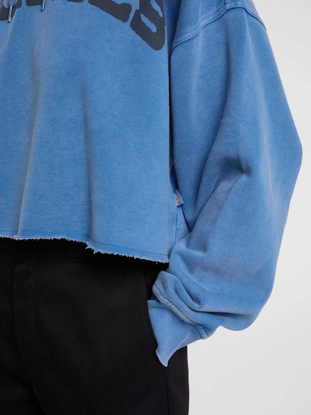 Dickies Felpa con cappuccio corta in vita Hollywood da donna Blu