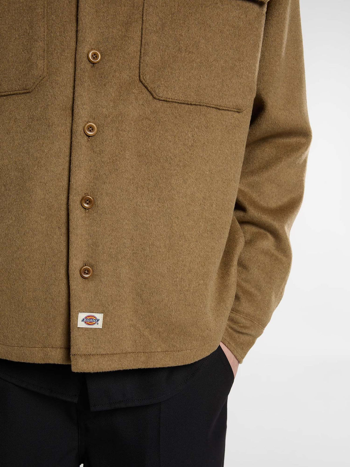 Dickies Shacket in lana Torovada Marrone