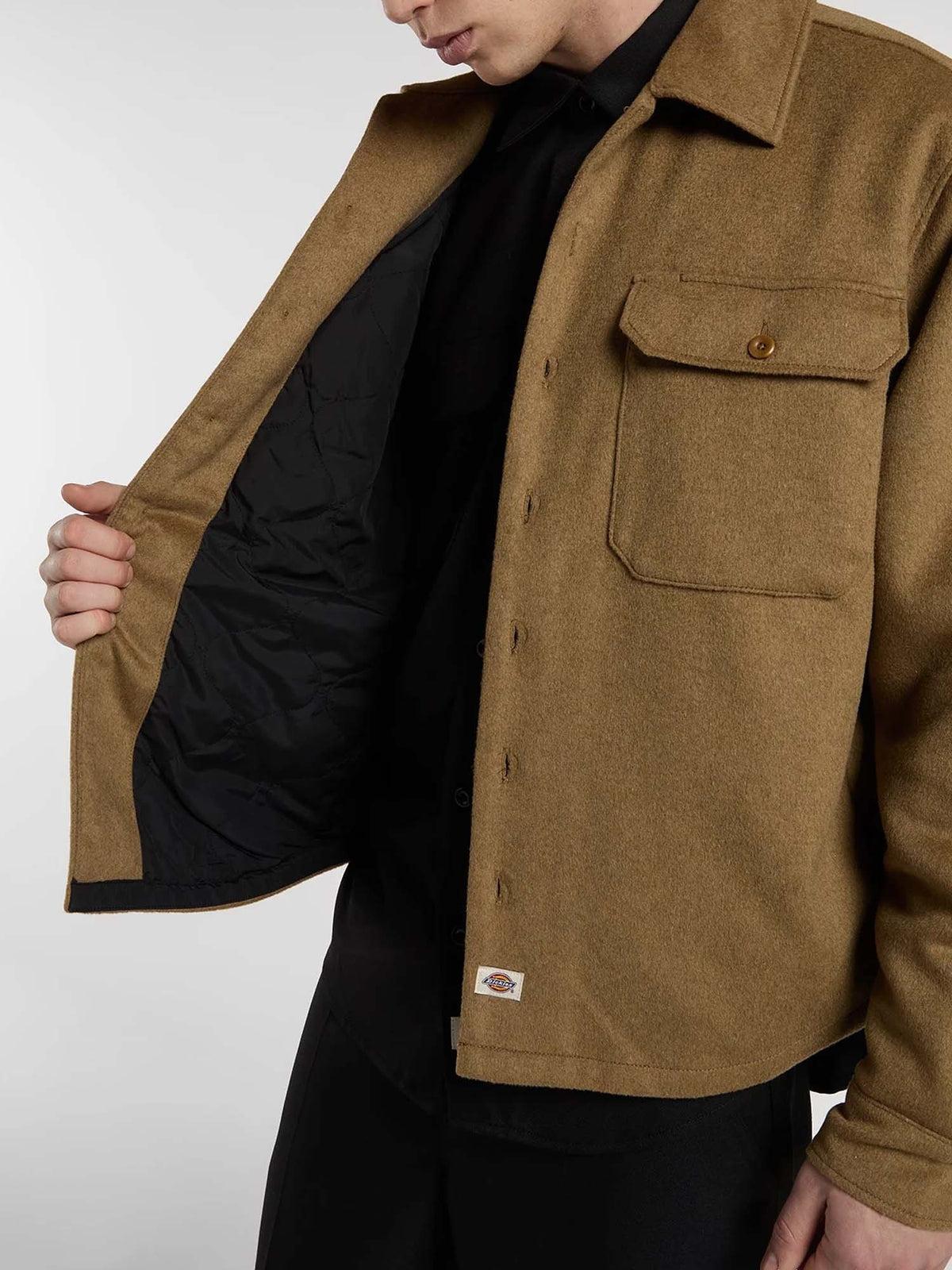 Dickies Shacket in lana Torovada Marrone