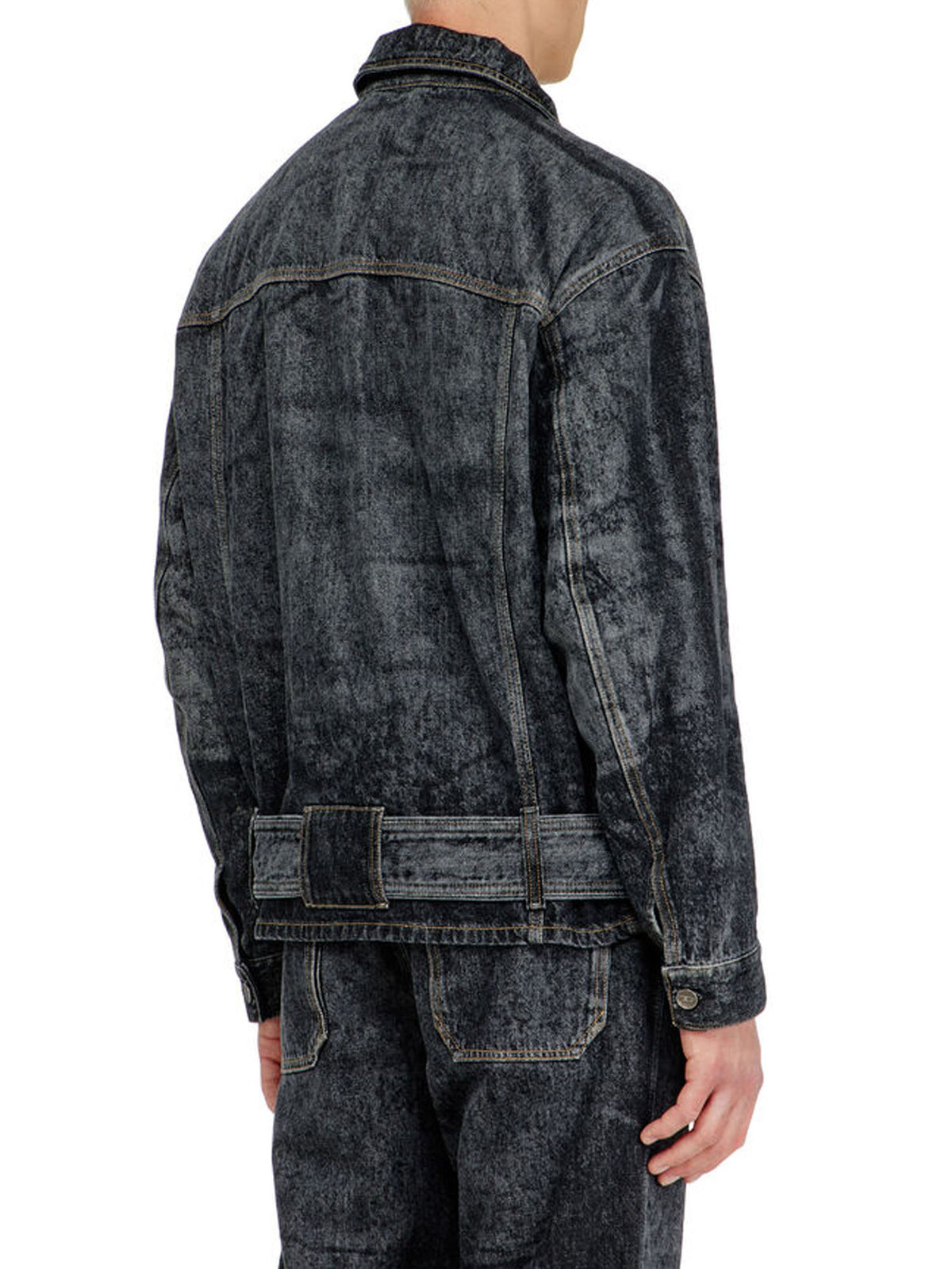 Diesel Giacca in denim d'ispirazione biker Nero