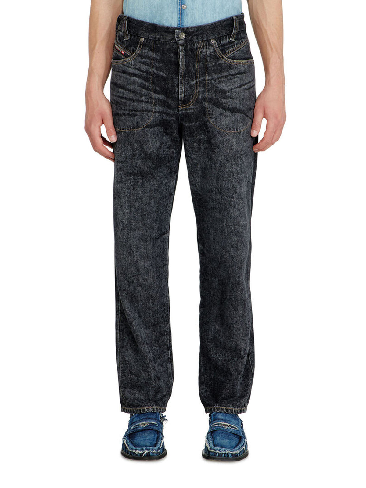 Diesel Jeans Relaxed Vita Bassa D-Marcus Nero