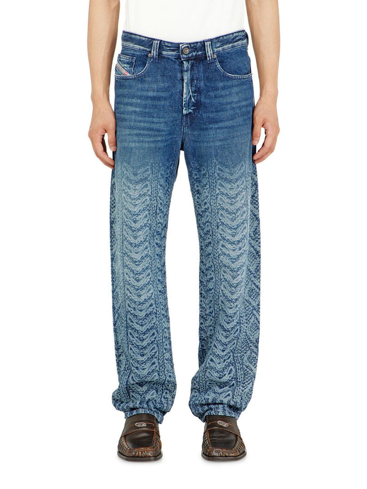 Diesel Jeans Regular Vita Media 2024 D-Macs Blu