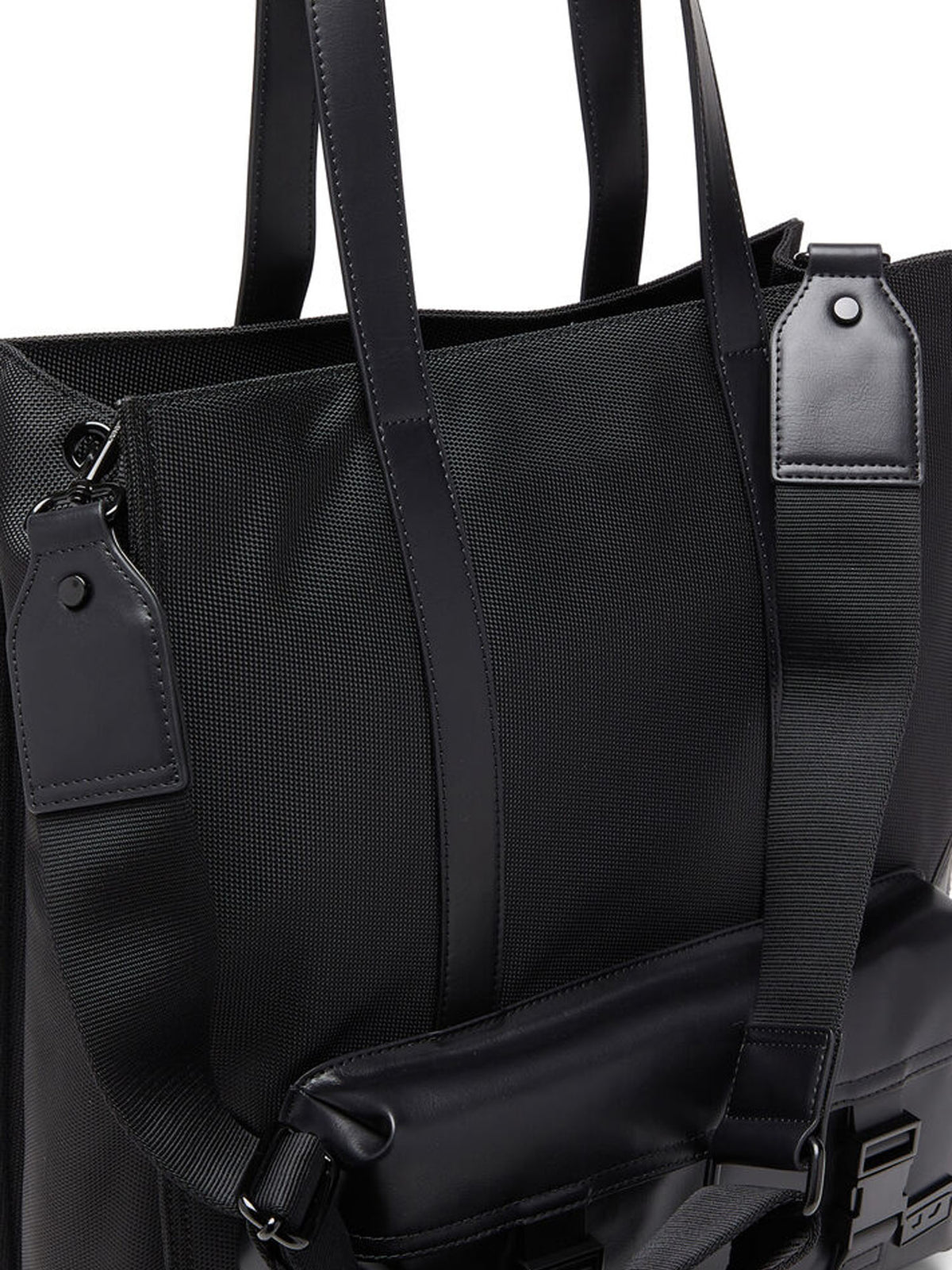 Diesel Multi-Pkts - Shopping bag con tasca frontale e zip Nero