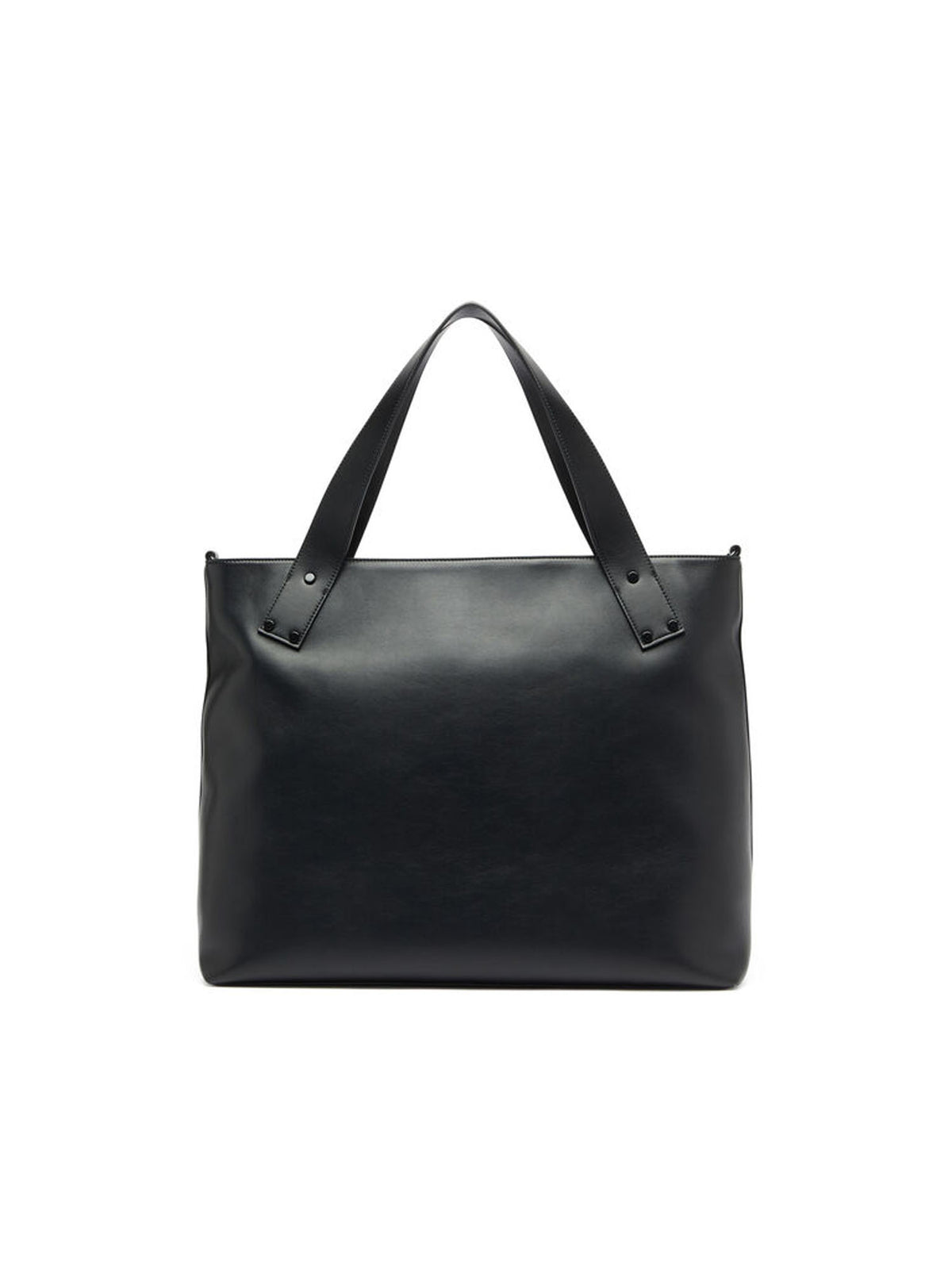 Diesel Rivet-D - Shopping bag con zip e tasca con patta Nero