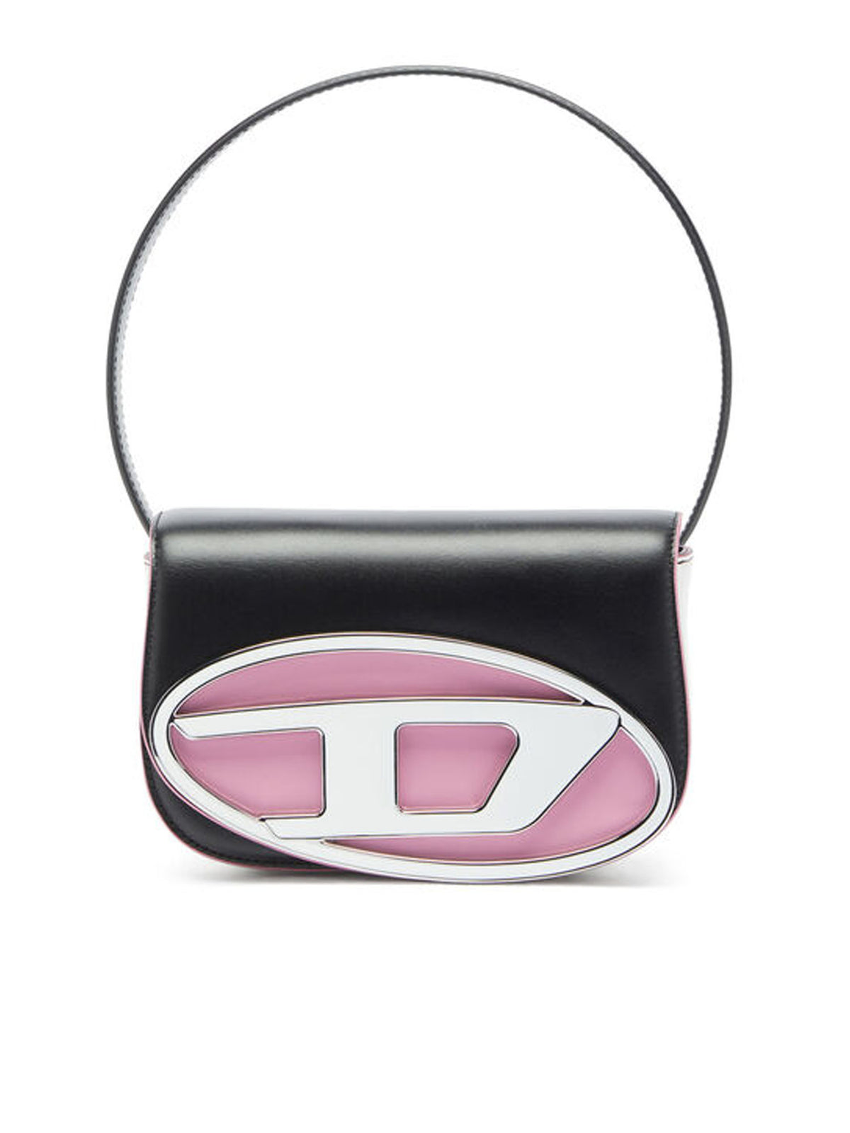 Diesel 1DR - Iconica borsa a spalla in nappa Nero