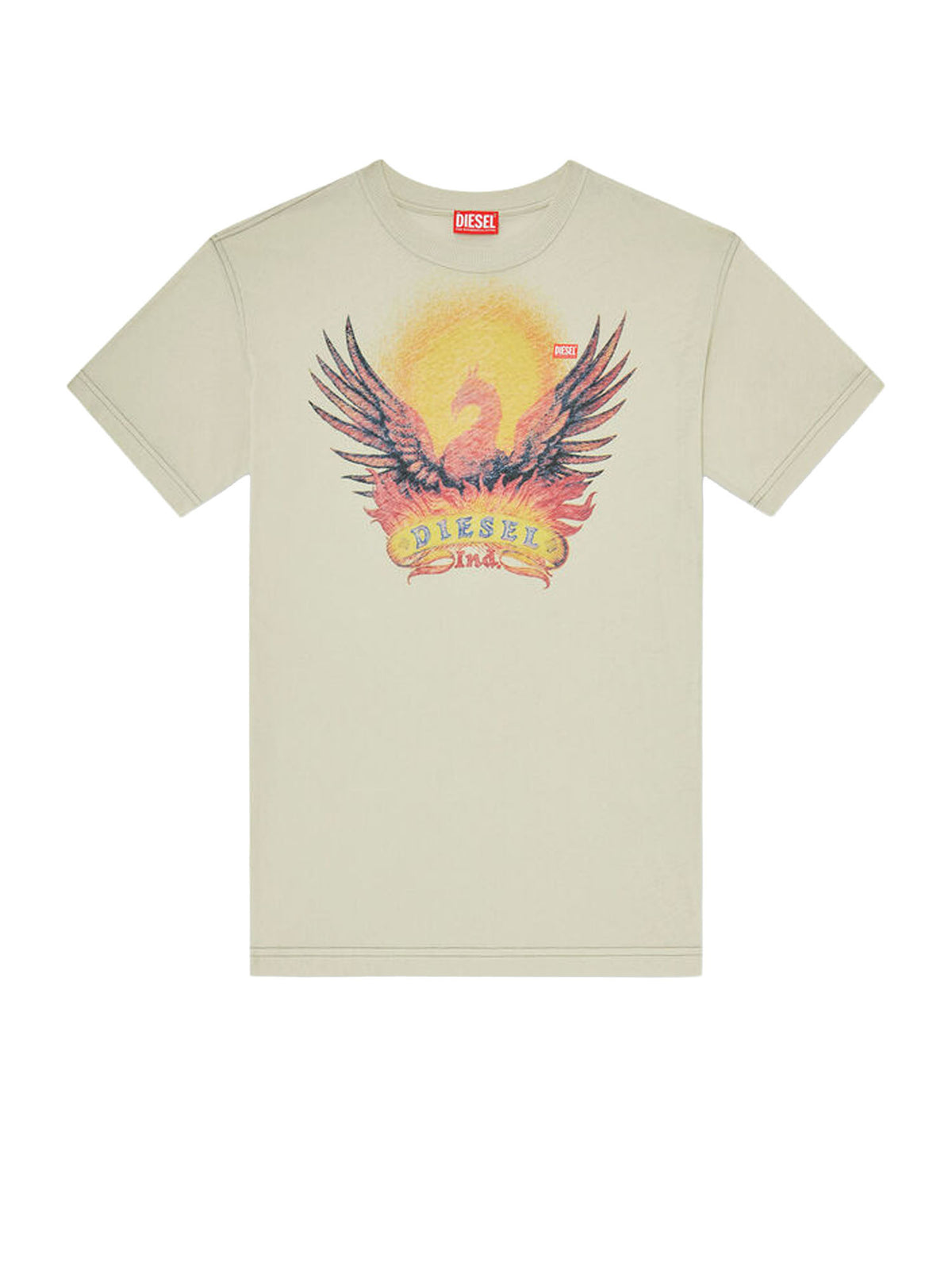 Diesel T-shirt regular con stampa Phoenix Giallo
