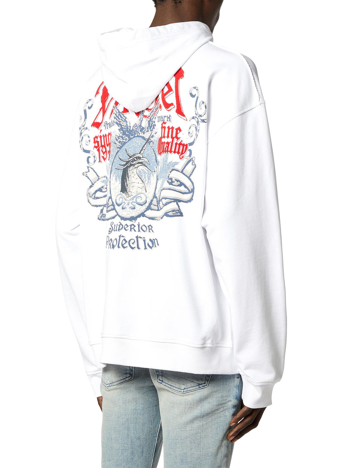 Diesel Felpa con cappuccio S-BoxT-Hood-AA2 Bianco