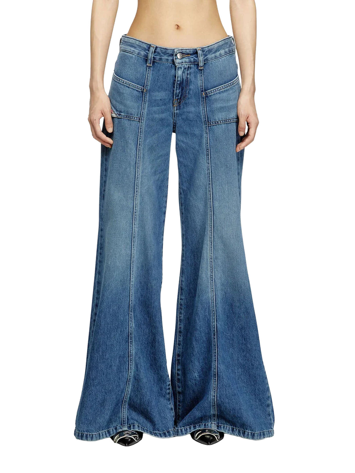 Diesel Jeans Flare Vita Bassa D-Akii Blu