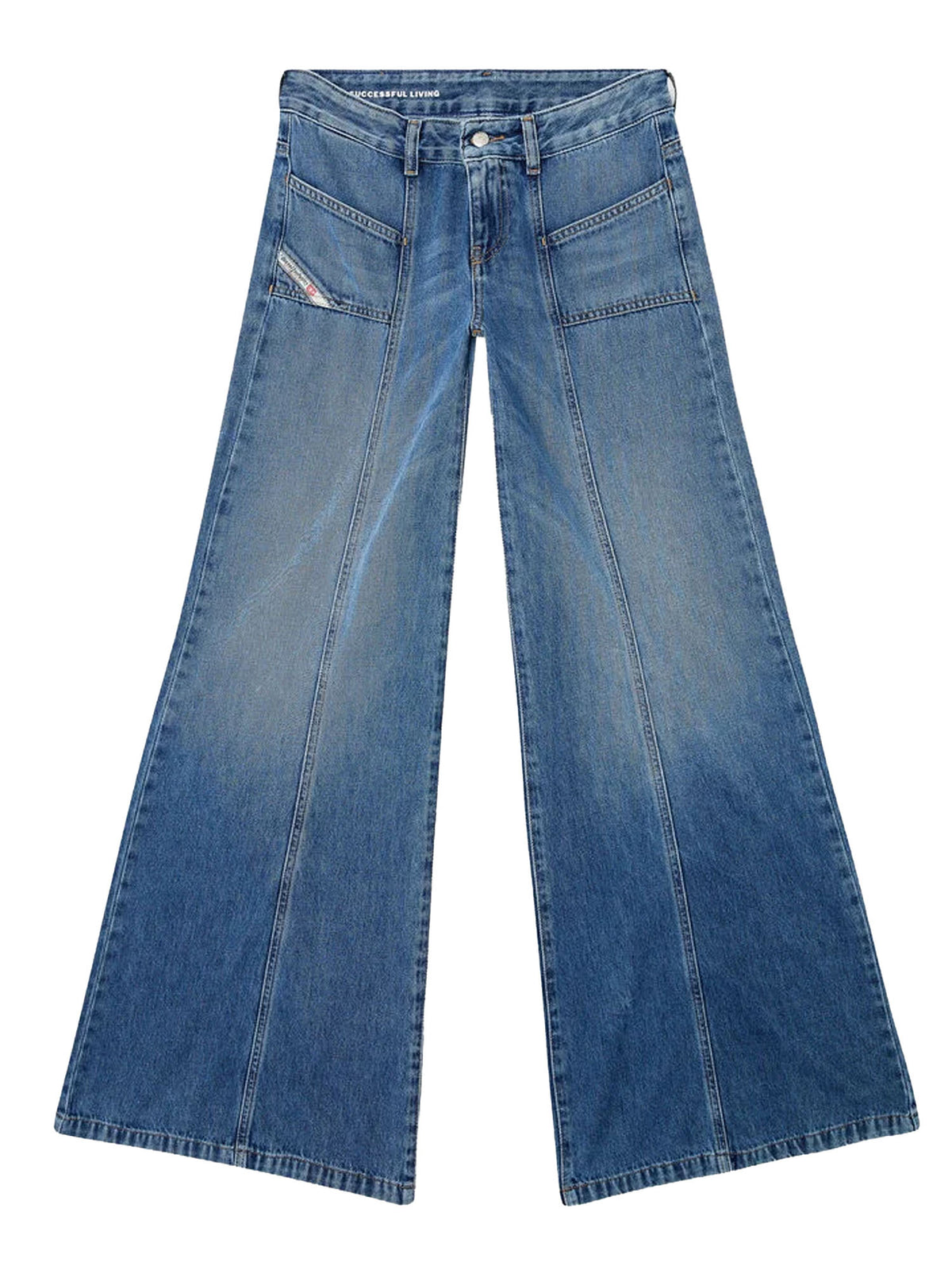Diesel Jeans Flare Vita Bassa D-Akii Blu