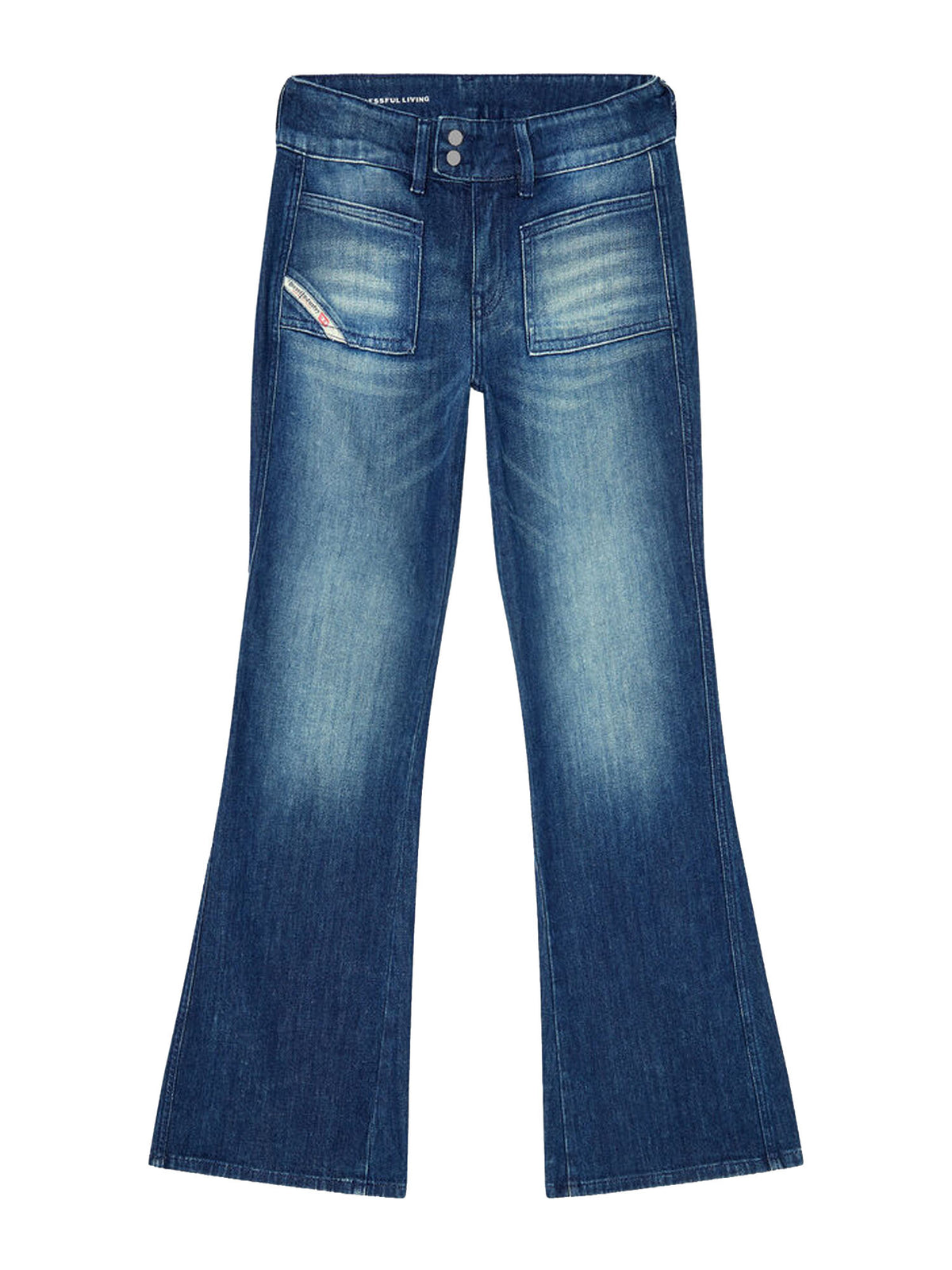 Diesel Jeans Bootcut Vita Bassa D-Hush Blu
