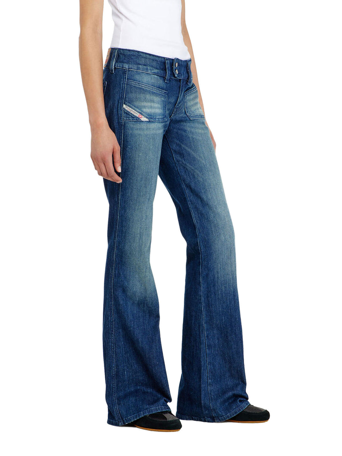 Diesel Jeans Bootcut Vita Bassa D-Hush Blu