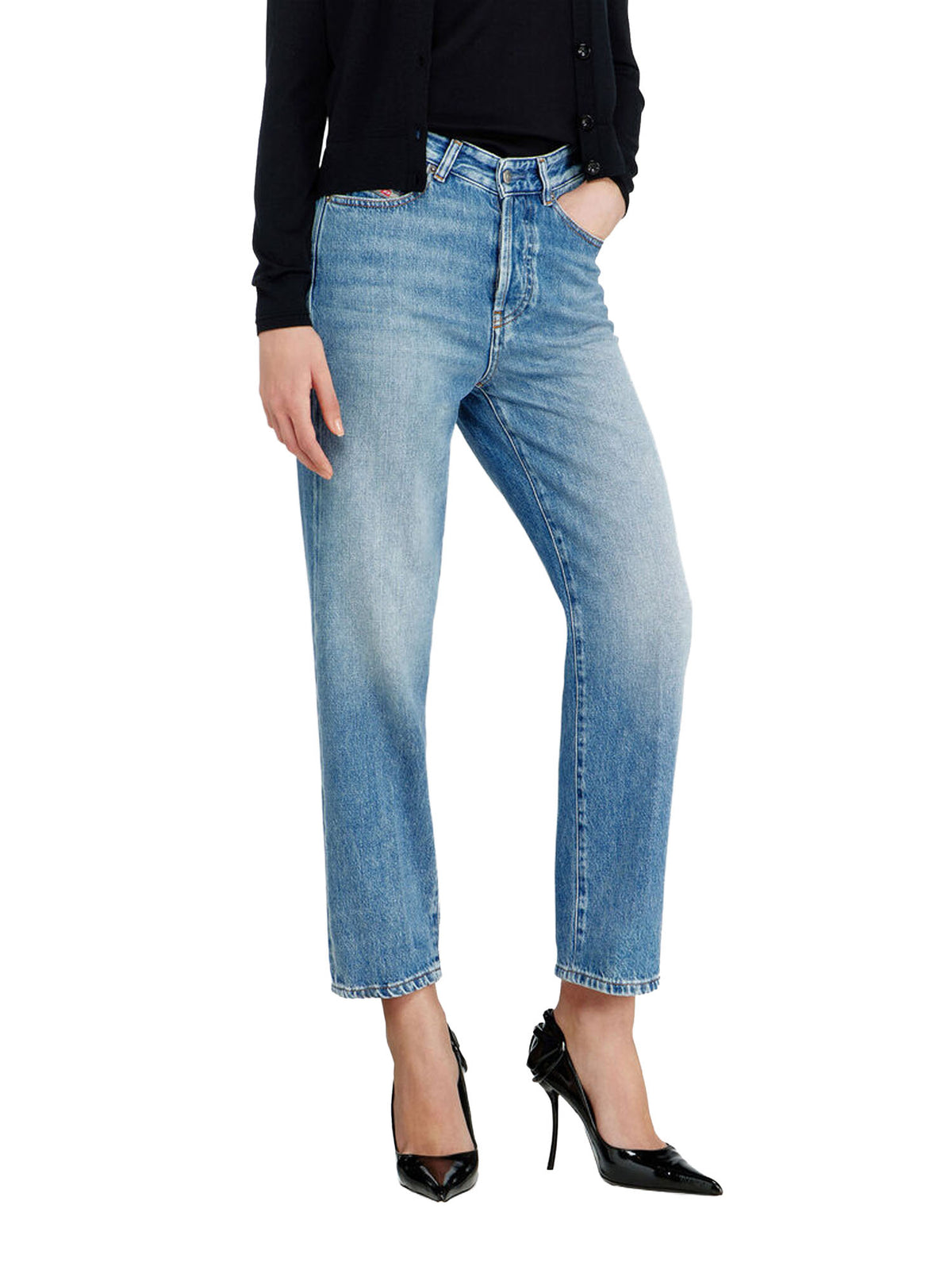 Diesel Jeans Regular Vita Alta 1981 D-Went Blu
