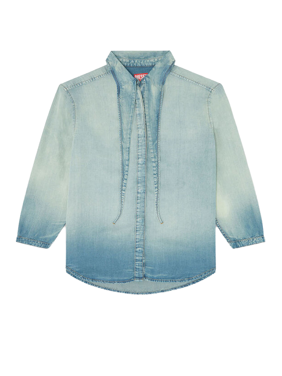 Diesel Camicia in denim fluido effetto marmorizzatoc Blu