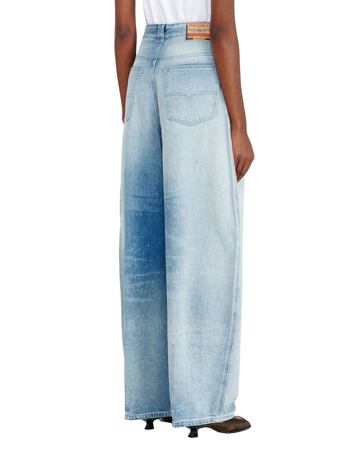 Diesel Jeans Relaxed Vita Alta 1987 D-Khelz Blu