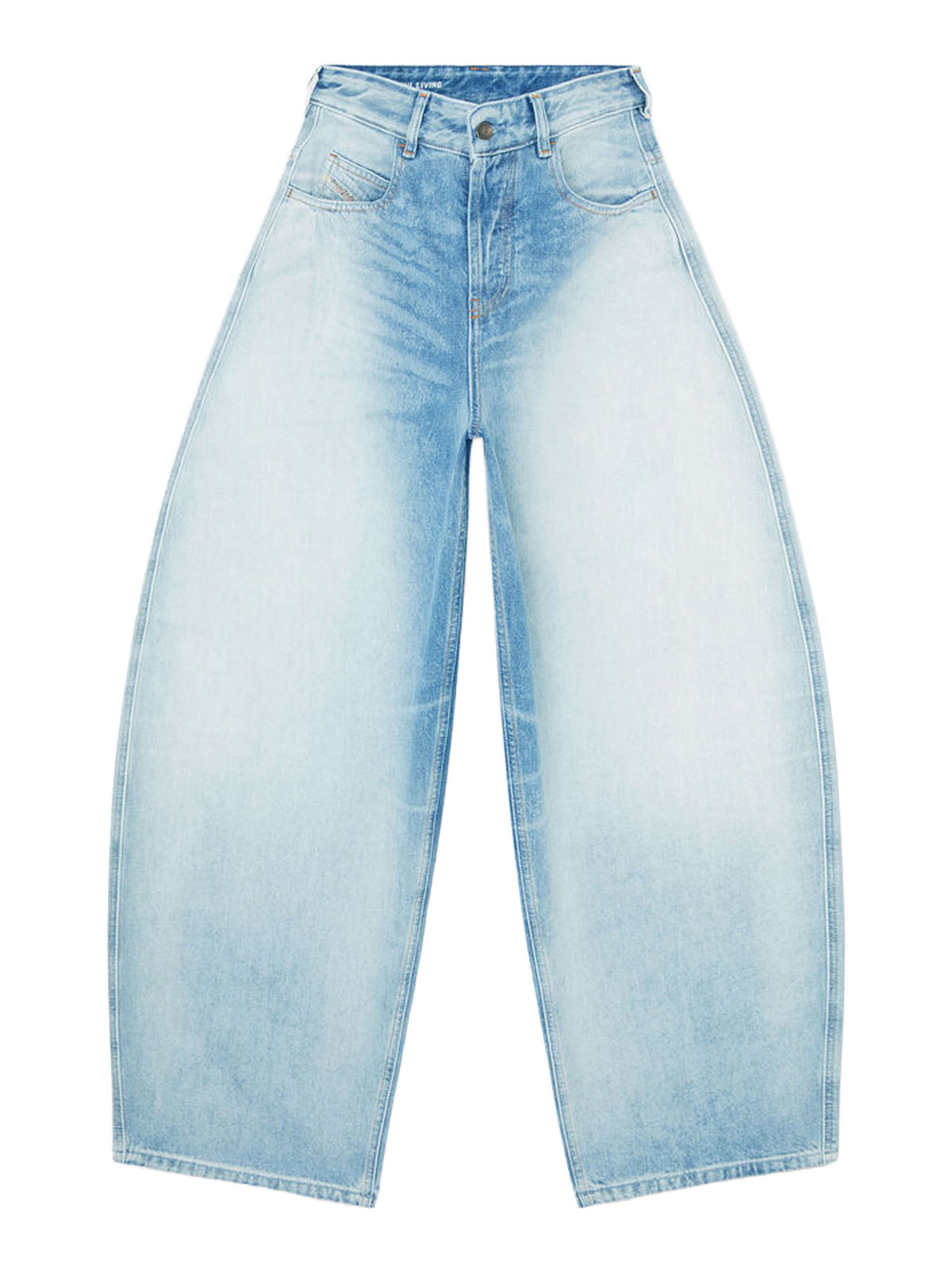 Diesel Jeans Relaxed Vita Alta 1987 D-Khelz Blu