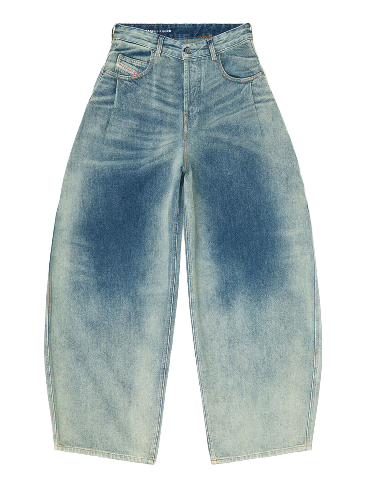 Diesel Jeans Relaxed Vita Alta 1987 D-Khelz Blu