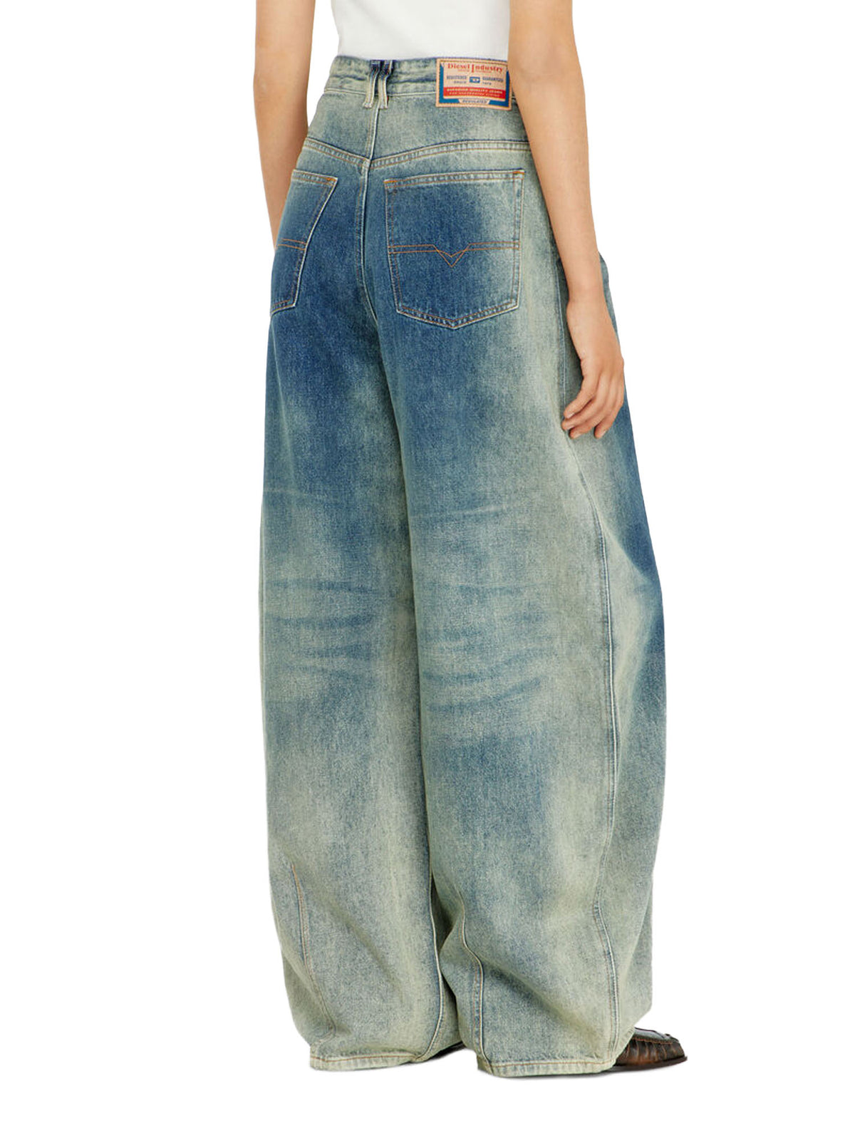 Diesel Jeans Relaxed Vita Alta 1987 D-Khelz Blu