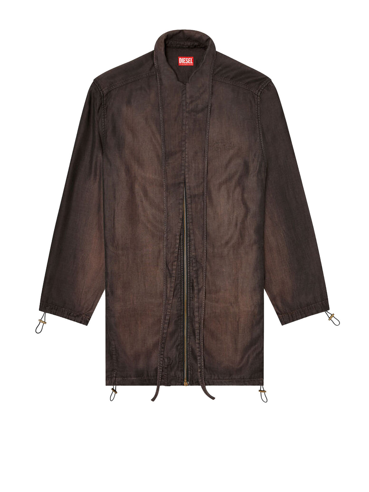 Diesel Giacca leggera in denim fluido spalmato Nero