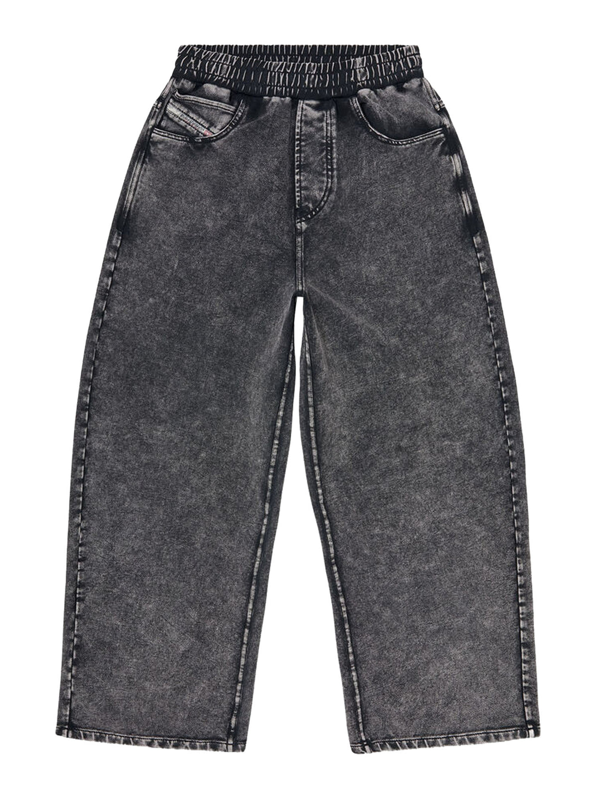 Diesel Pantaloni da tuta effetto denim Nero