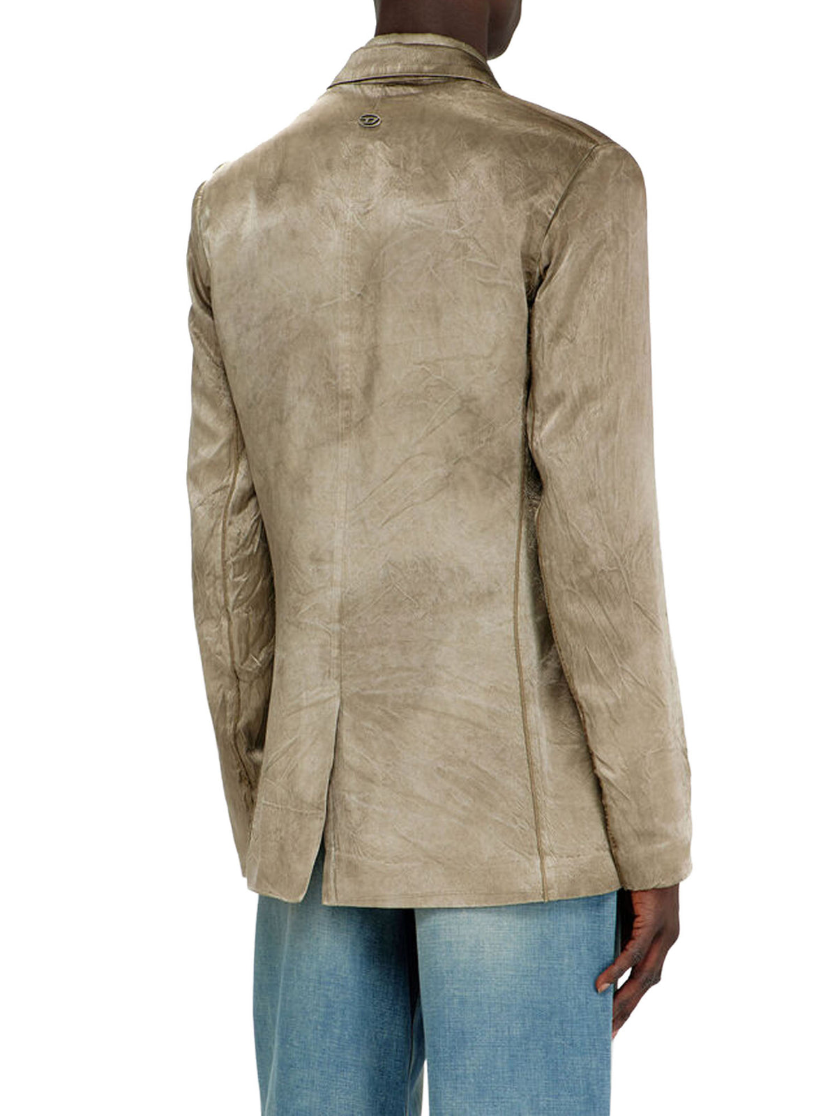 Diesel Blazer in raso stropicciato Marrone