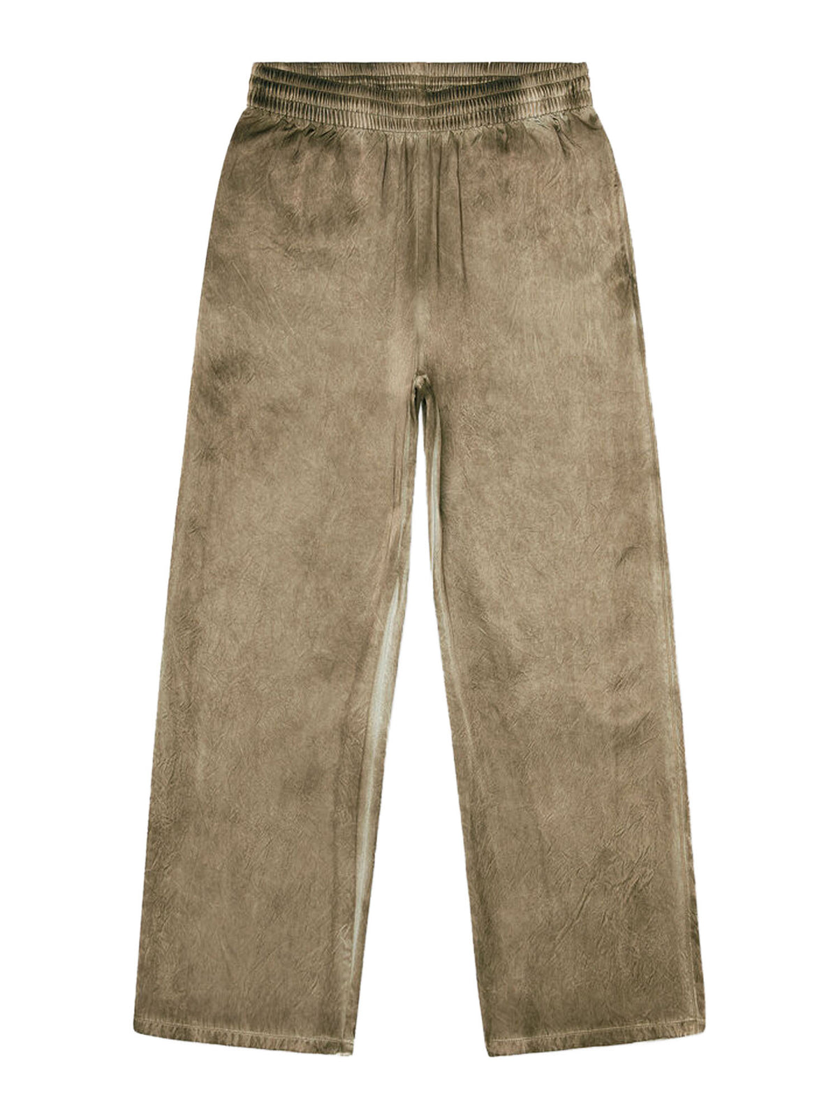 Diesel Pantaloni in raso stropicciato Marrone