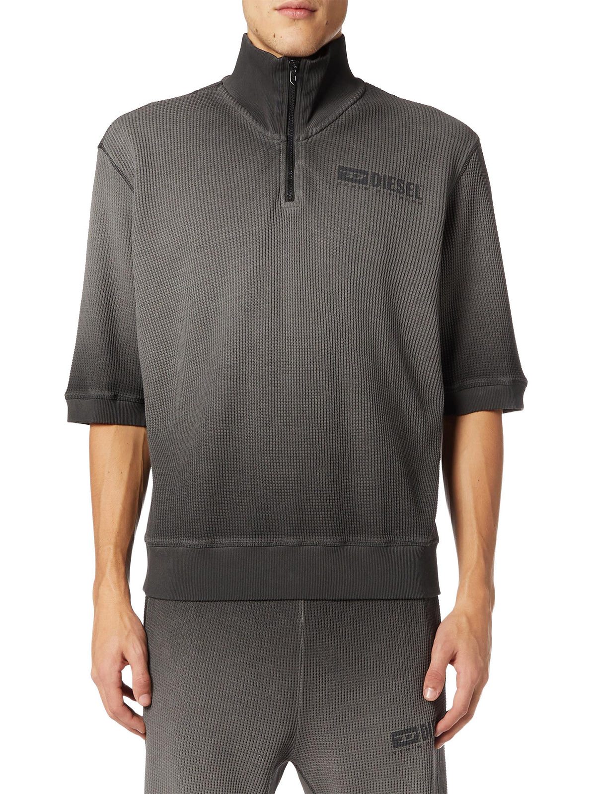 Diesel Felpa S-Wafycol-Zip Grigio
