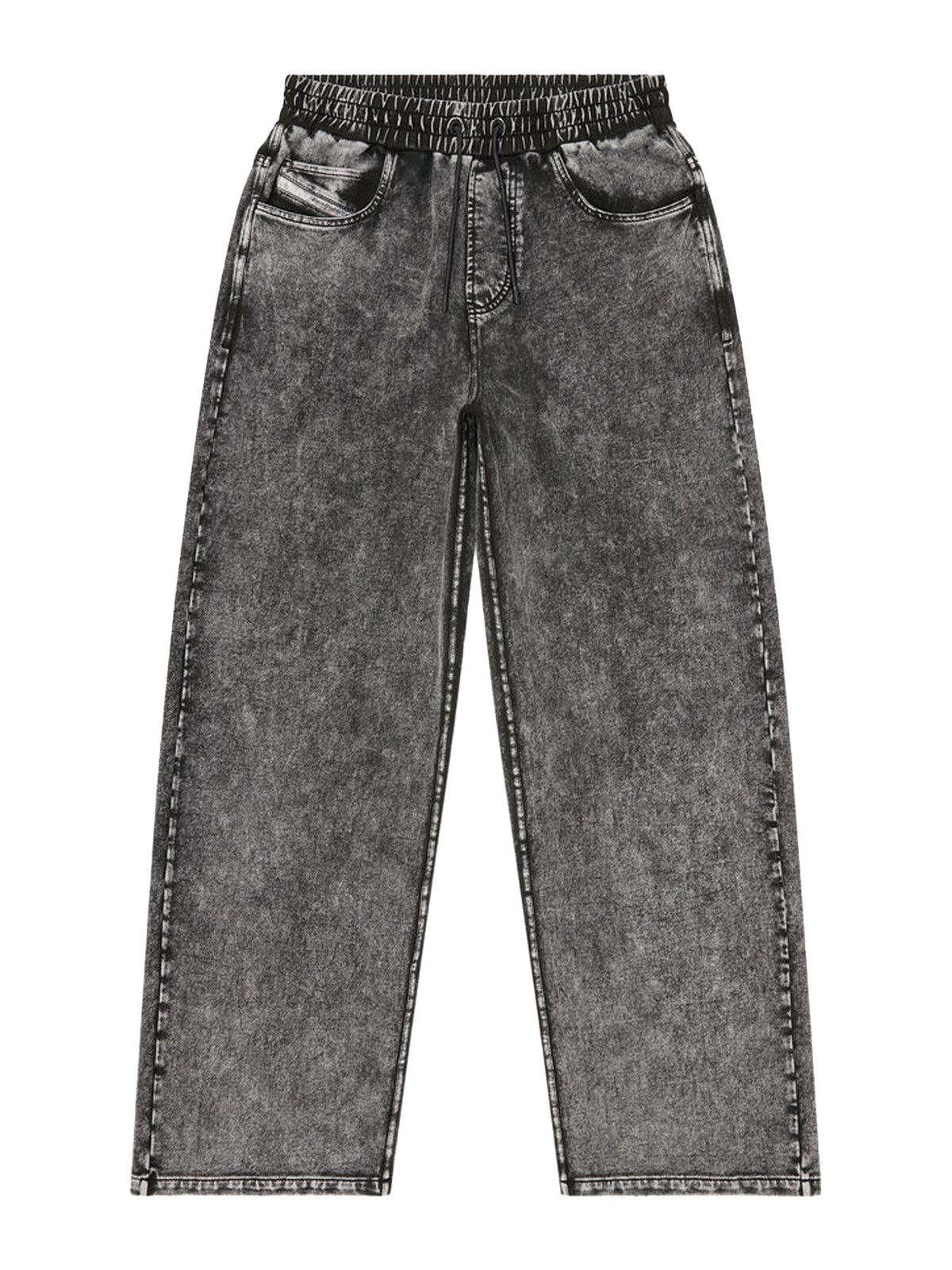 Diesel Pantaloni da tuta effetto denim Nero