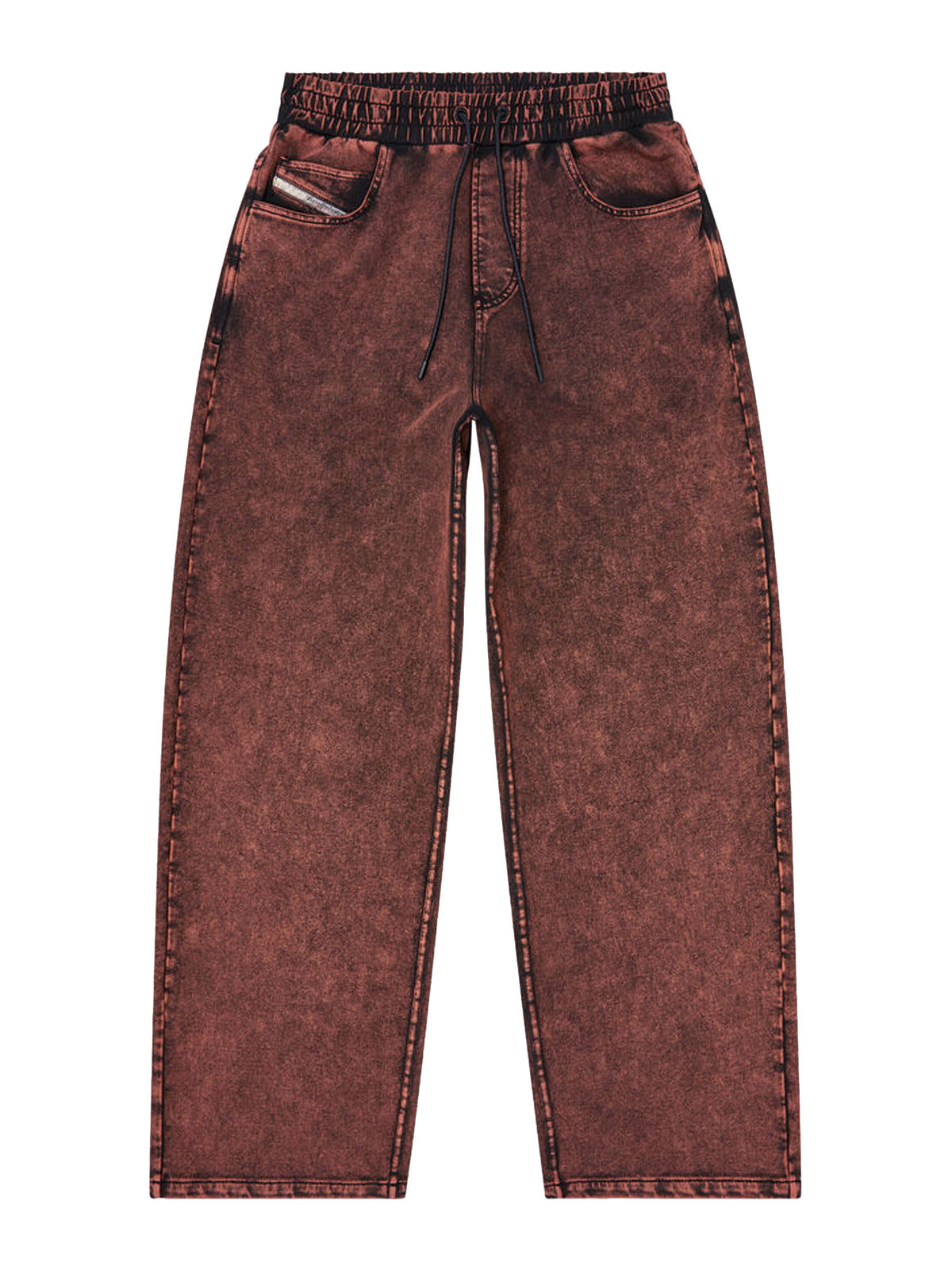 Diesel Pantaloni da tuta effetto denim Marrone