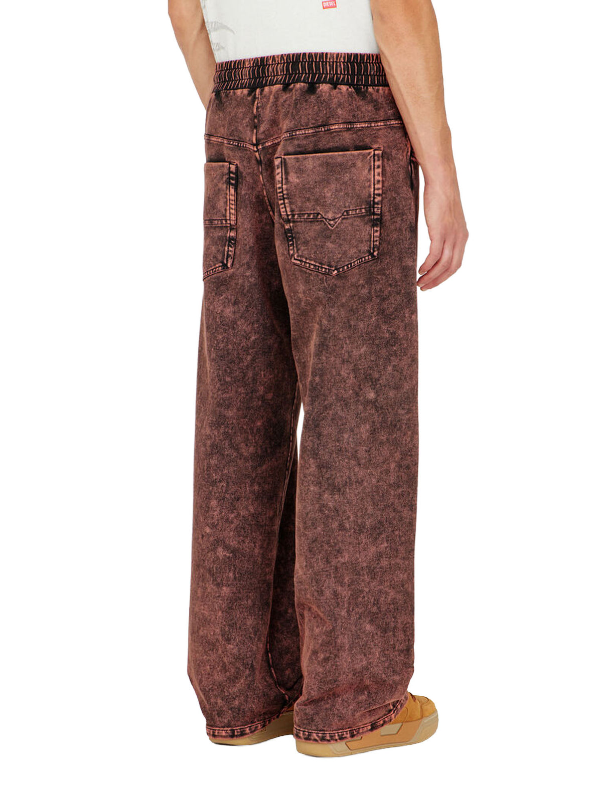 Diesel Pantaloni da tuta effetto denim Marrone