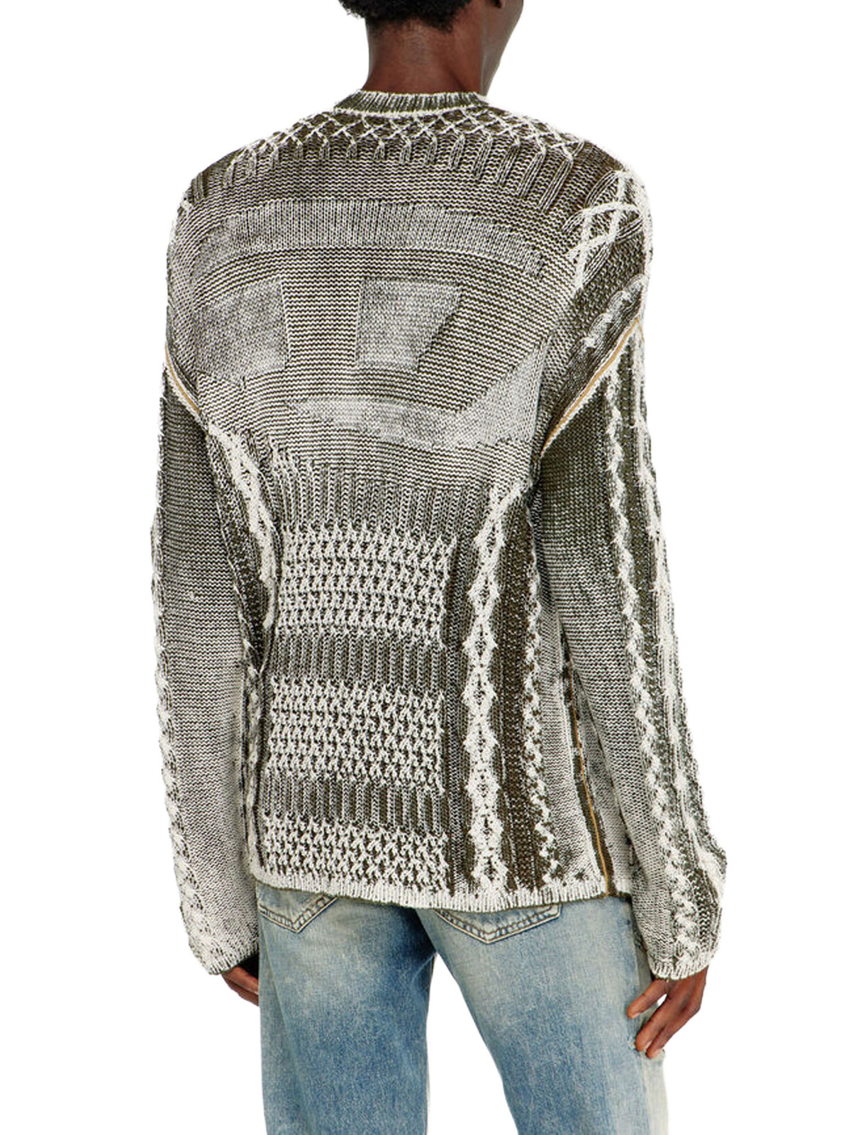 Diesel Cardigan lavorato a maglia con trattamento Verde
