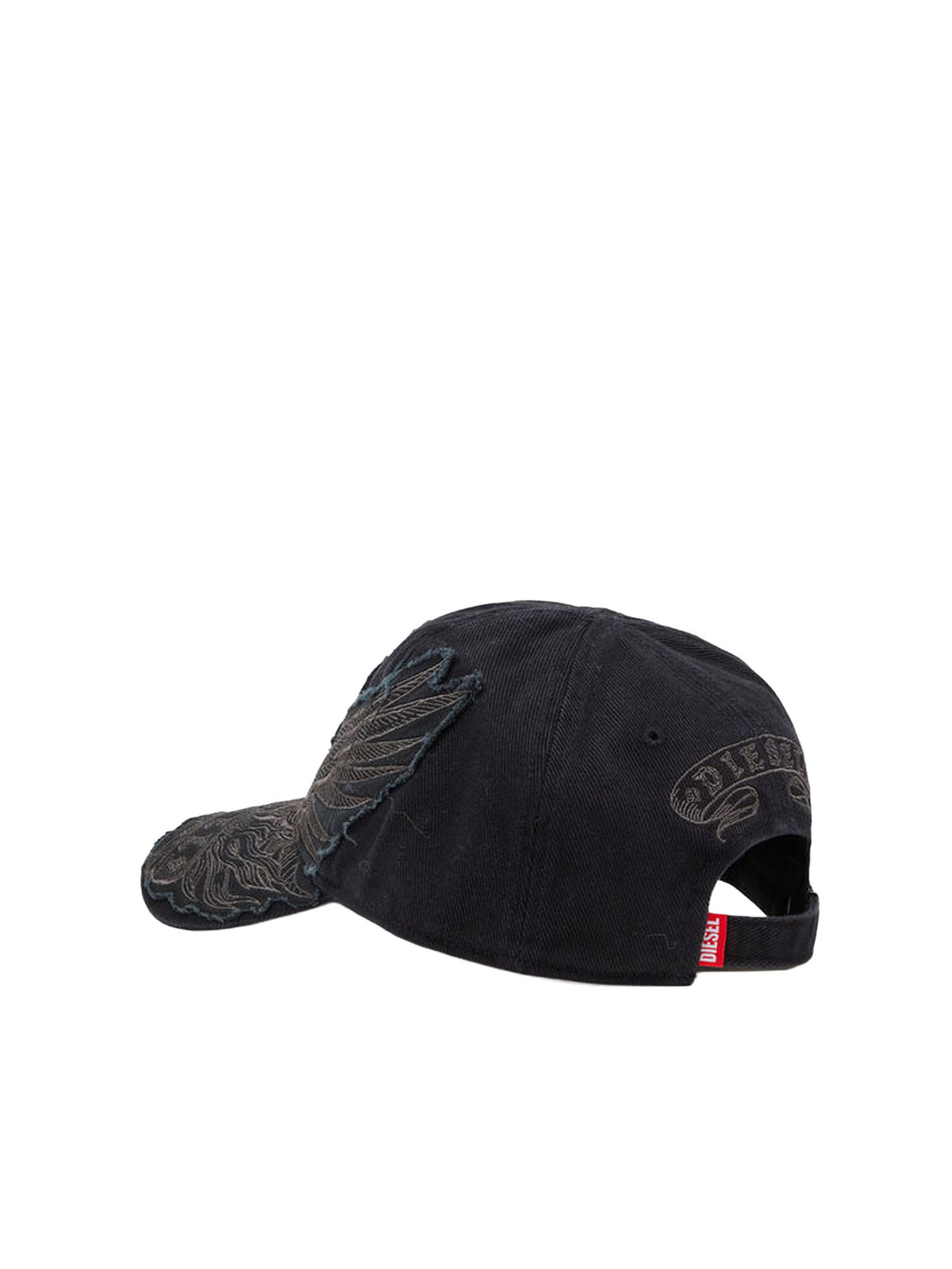 Diesel Cappellino da baseball con ricamo Phoenix Nero