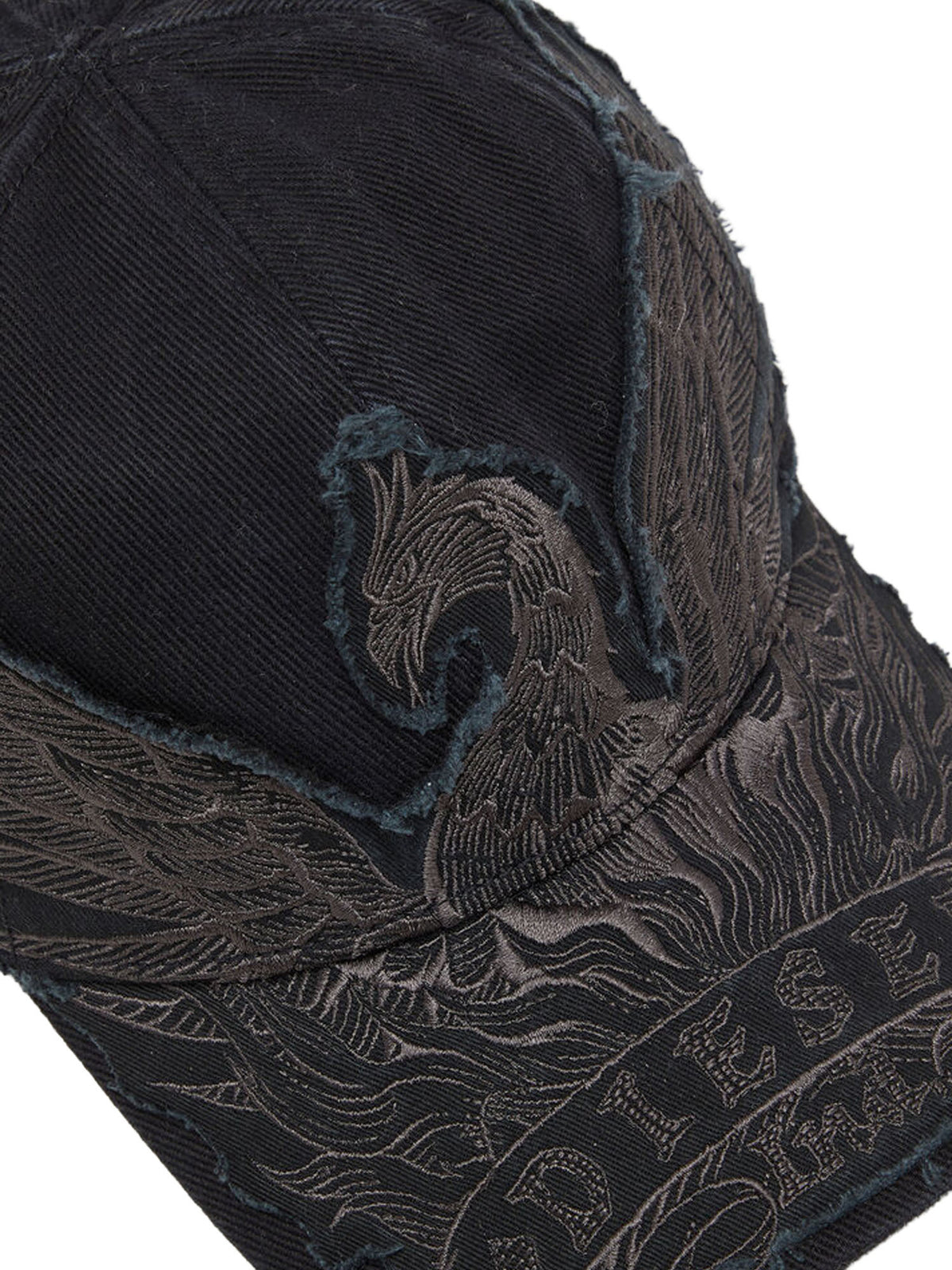 Diesel Cappellino da baseball con ricamo Phoenix Nero