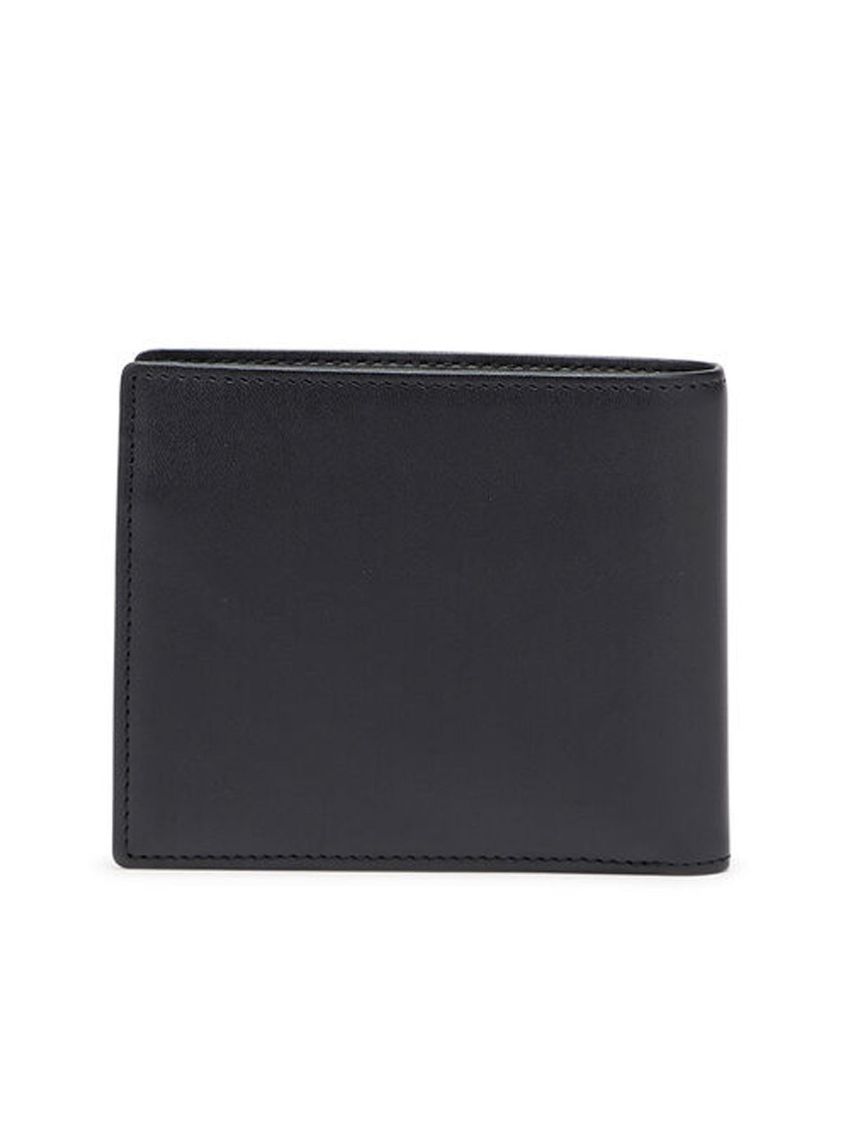 Diesel Portafoglio bi-fold in pelle con portamonete Nero