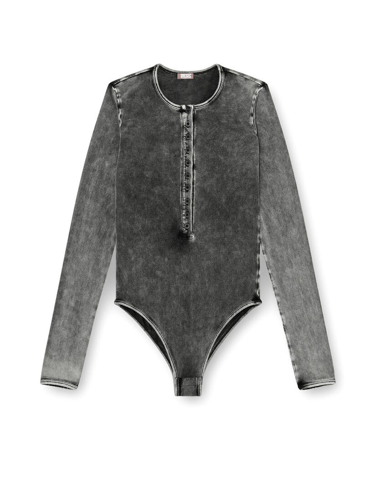 Diesel Body in cotone con chiusura frontale a bottoni Nero