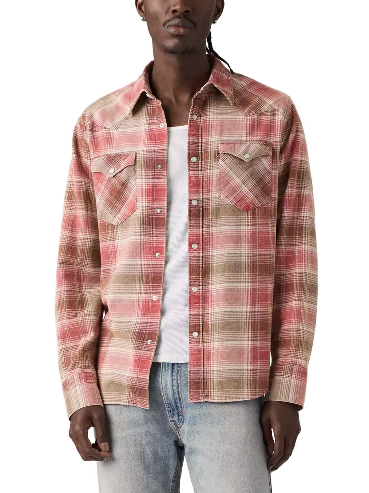 Levi's® Western Shirt Barstow dal taglio standard Rosso