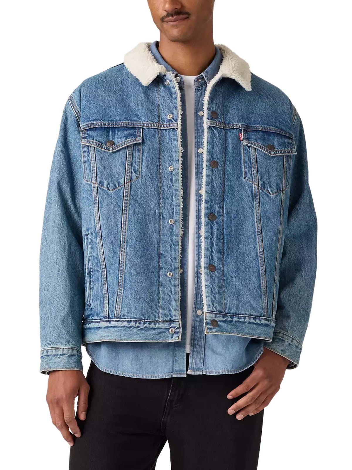 Levi's® Giacca Sherpa Trucker Relaxed Blu
