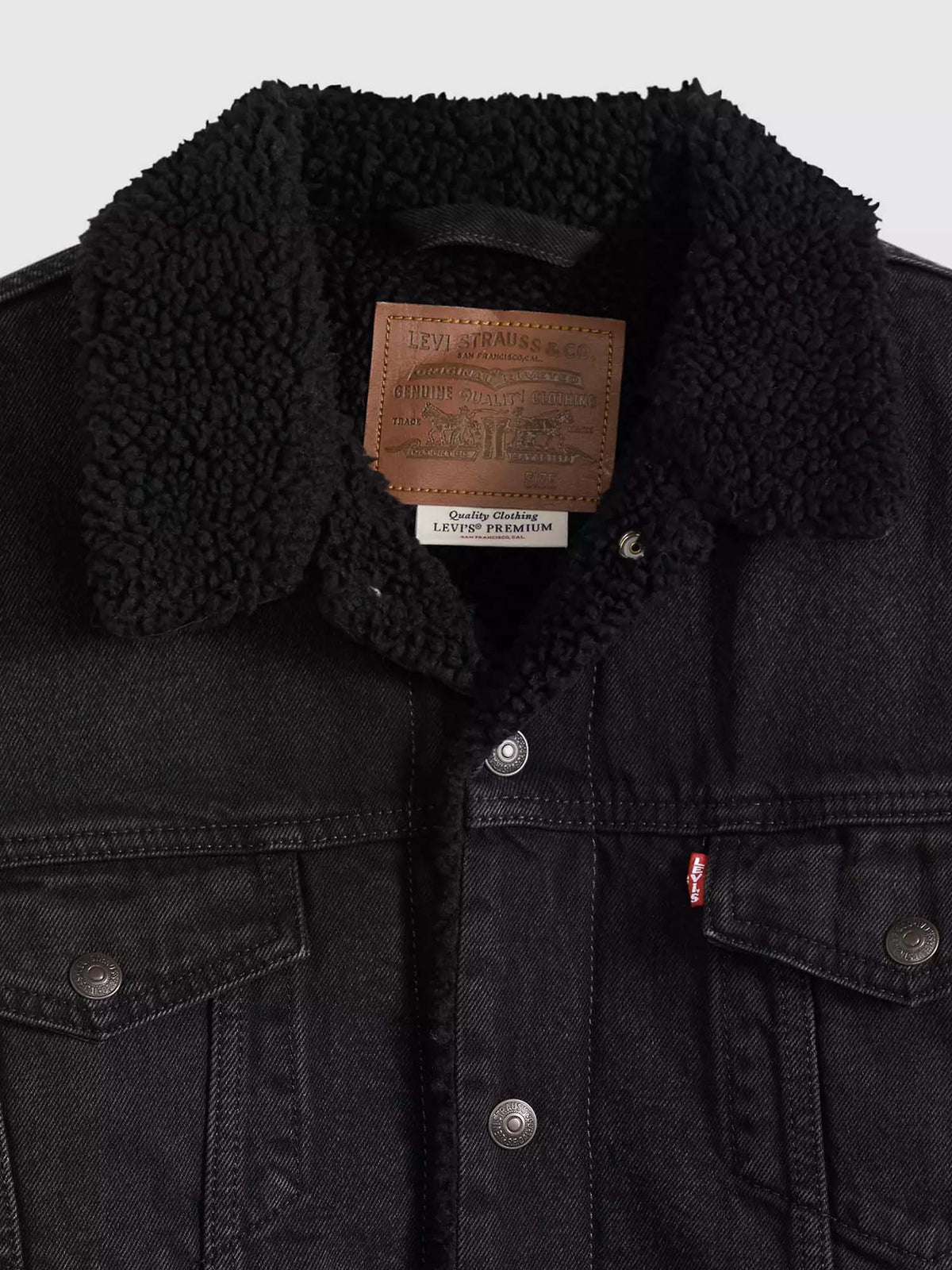 Levi's® Giacca Sherpa Trucker Relaxed Nero