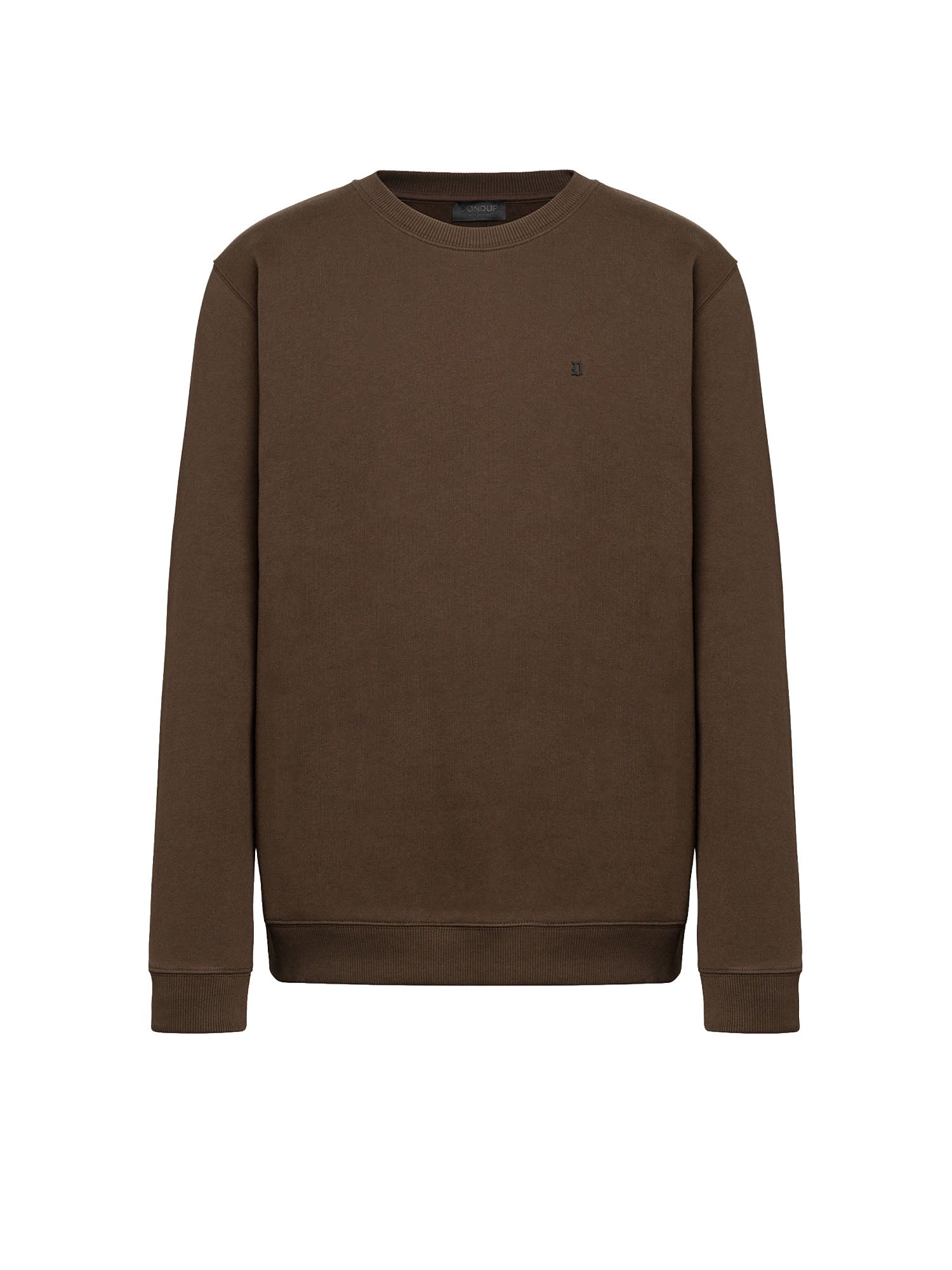 Dondup felpa girocollo regular in cotone Marrone