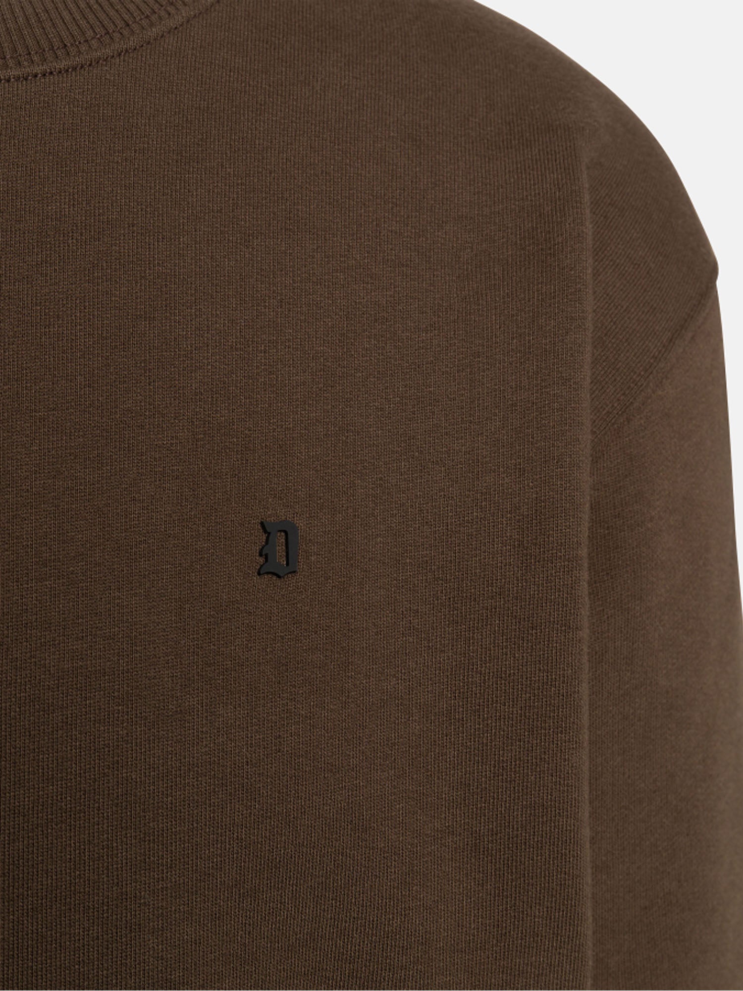 Dondup felpa girocollo regular in cotone Marrone