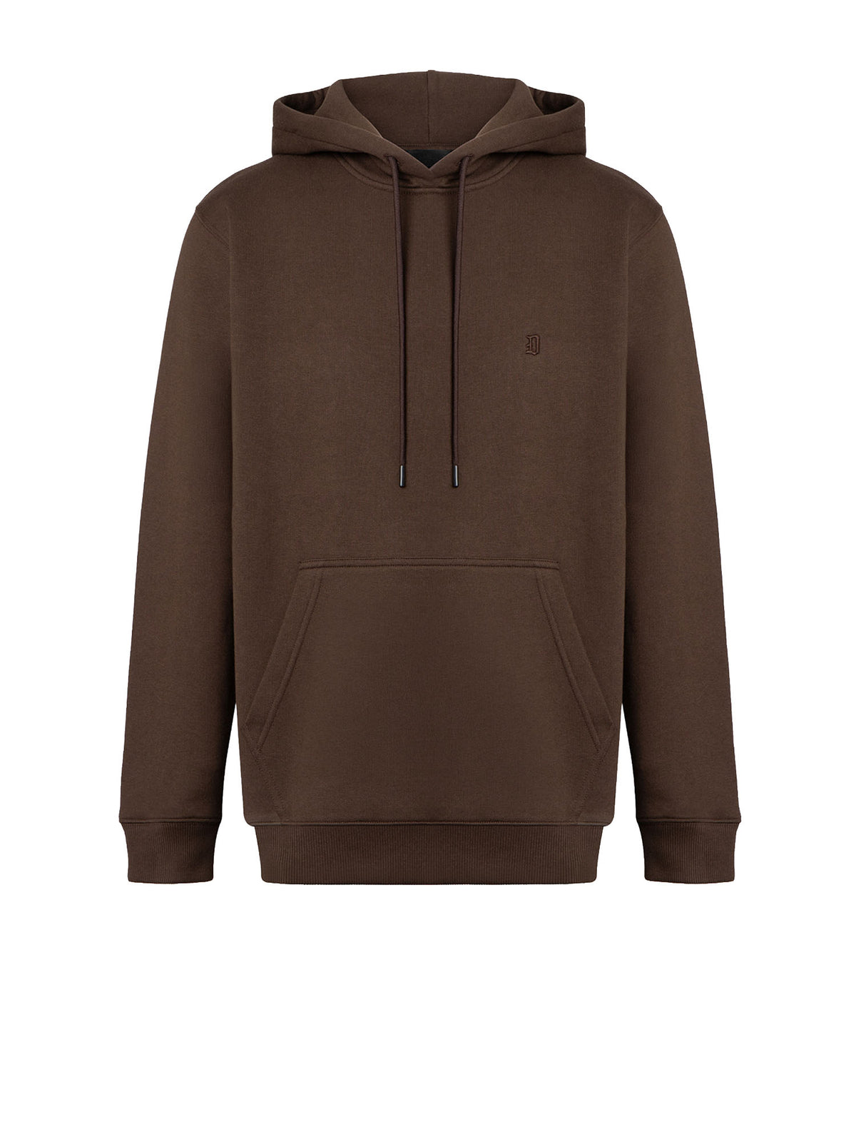Dondup Felpa con cappuccio regular in cotone Marrone
