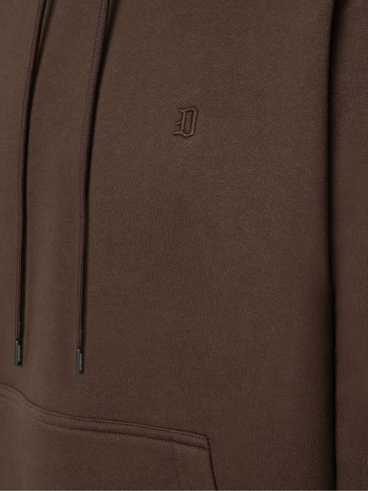 Dondup Felpa con cappuccio regular in cotone Marrone