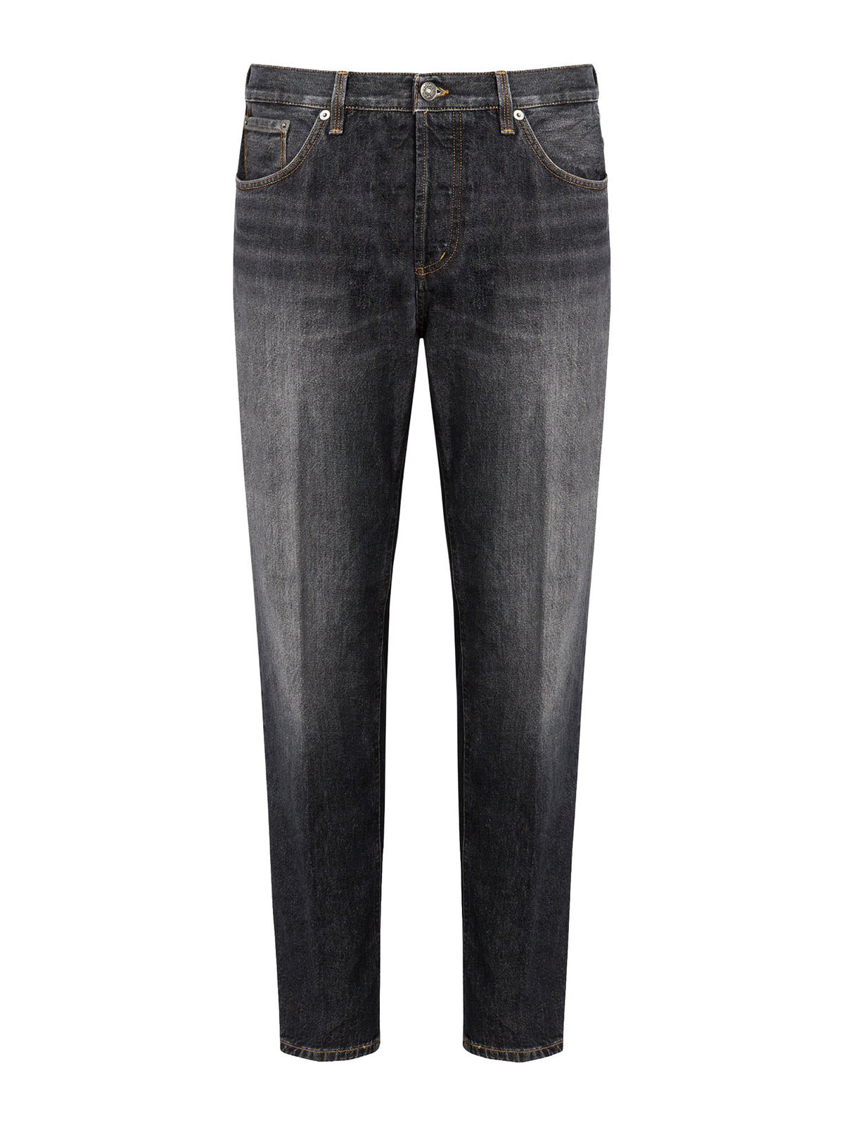 Dondup Jeans Brighton carrot in denim fisso riciclato Nero