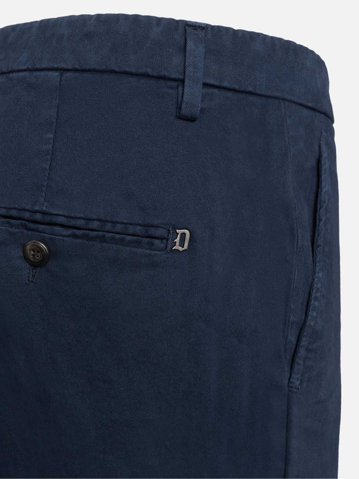 Dondup Pantaloni Gaubert relax regular in gabardina mano calda Blu